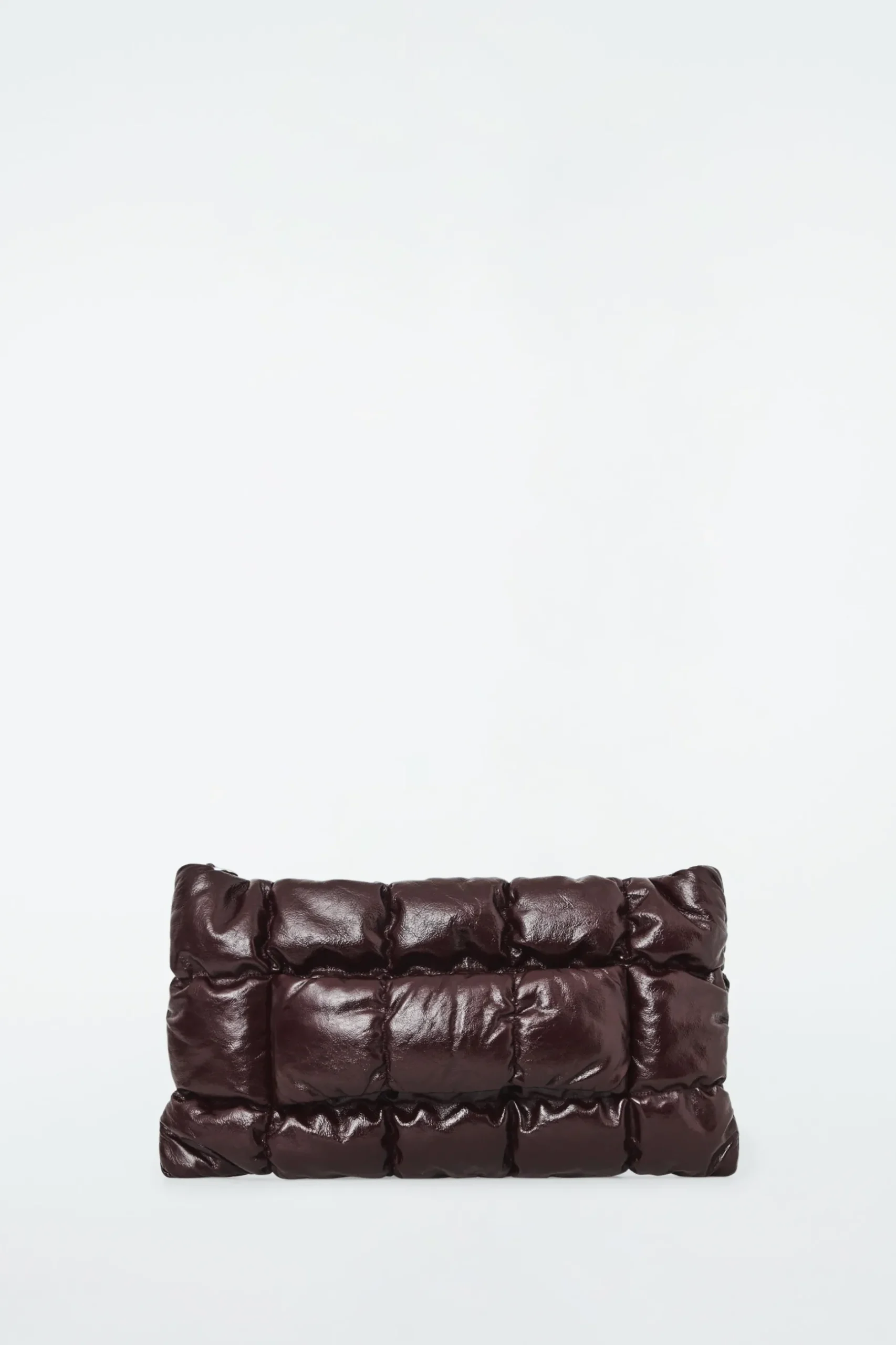 New COS PIKOWANA KOPERTÓWKA „PILLOW” ZE SKÓRY Burgundowy
