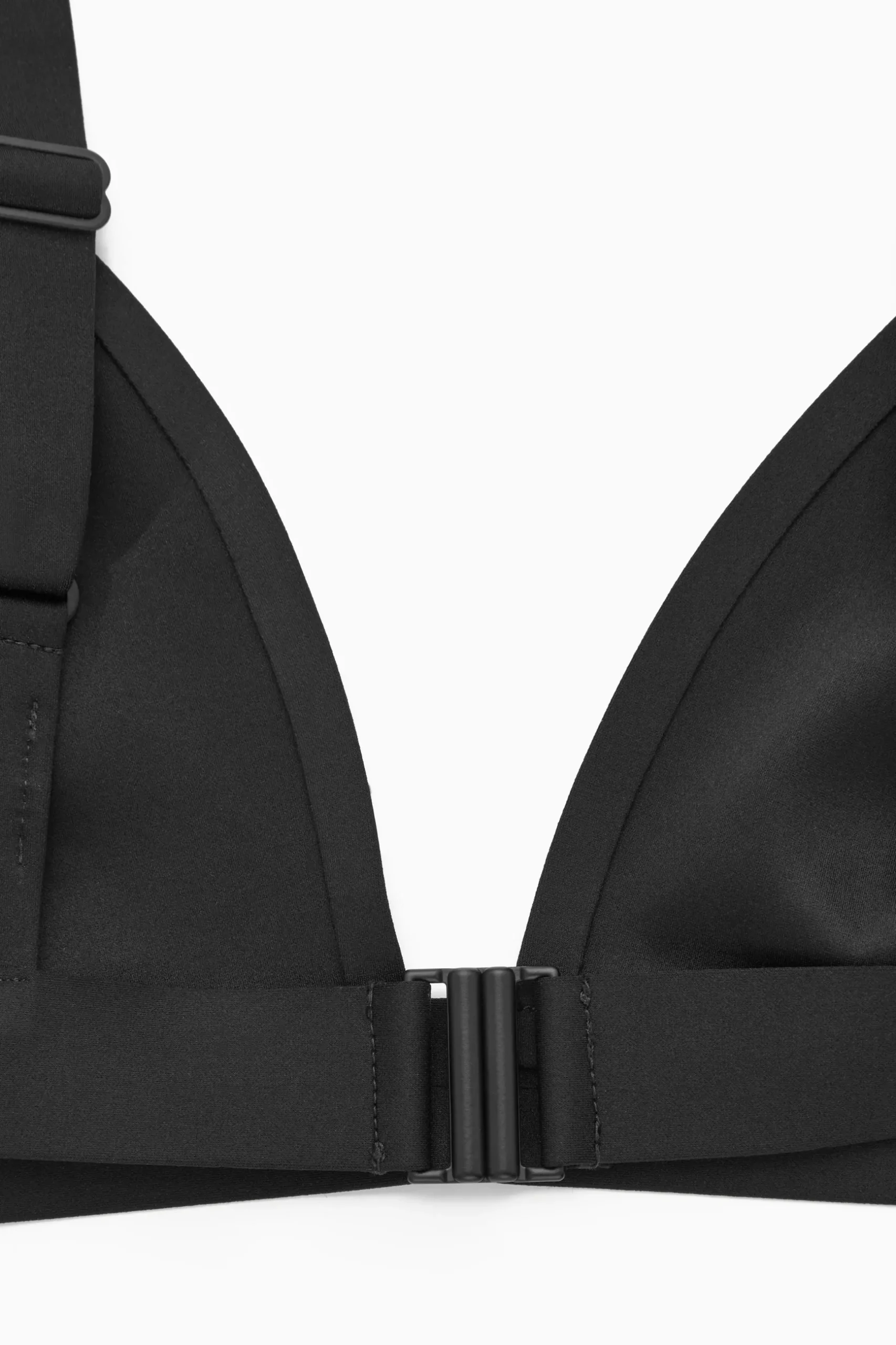 Discount COS PLUNGE TRIANGLE BIKINI TOP Black