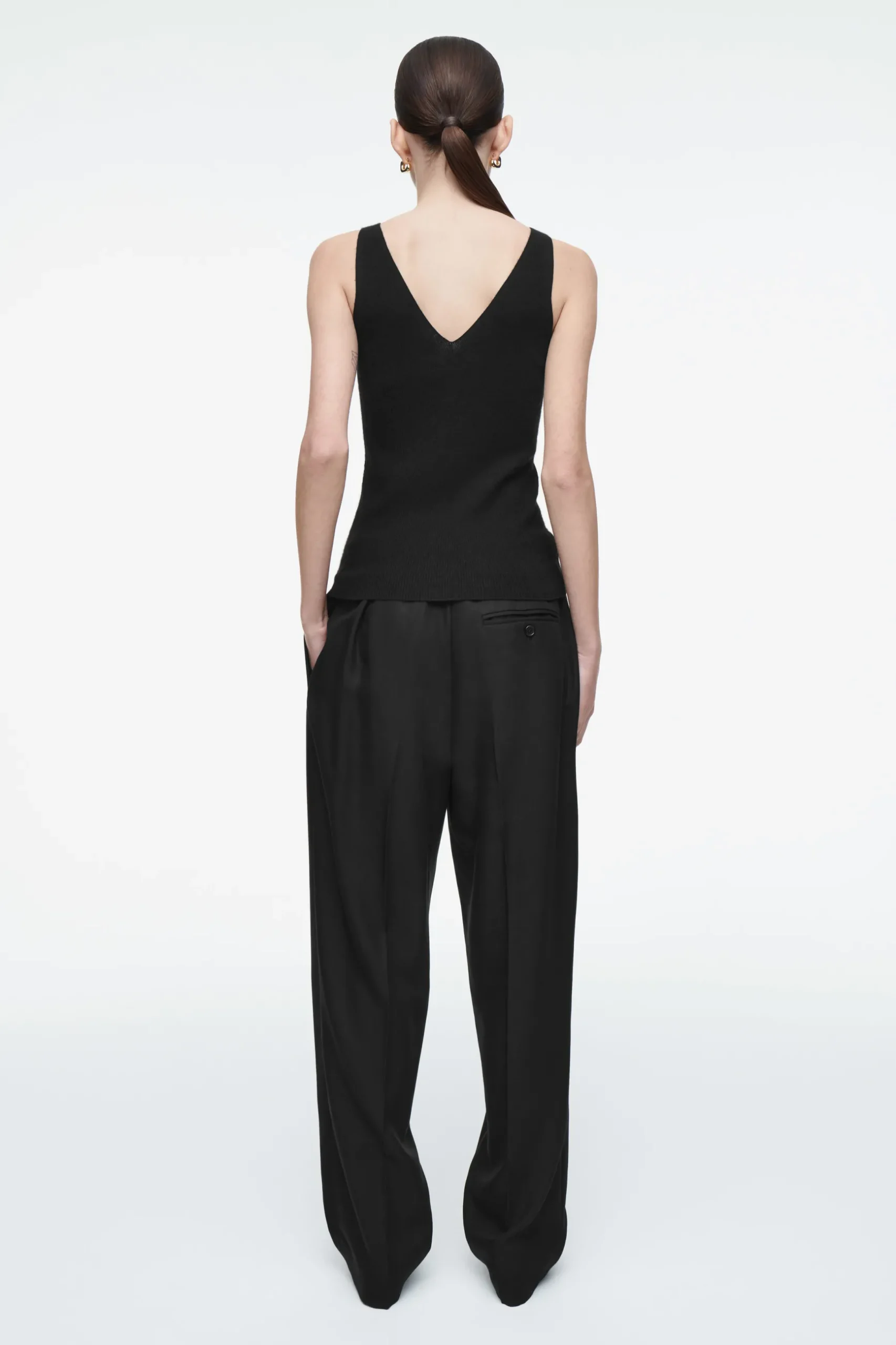 Sale COS PRĄŻKOWANA KASZMIROWA KOSZULKA – SLIM FIT
