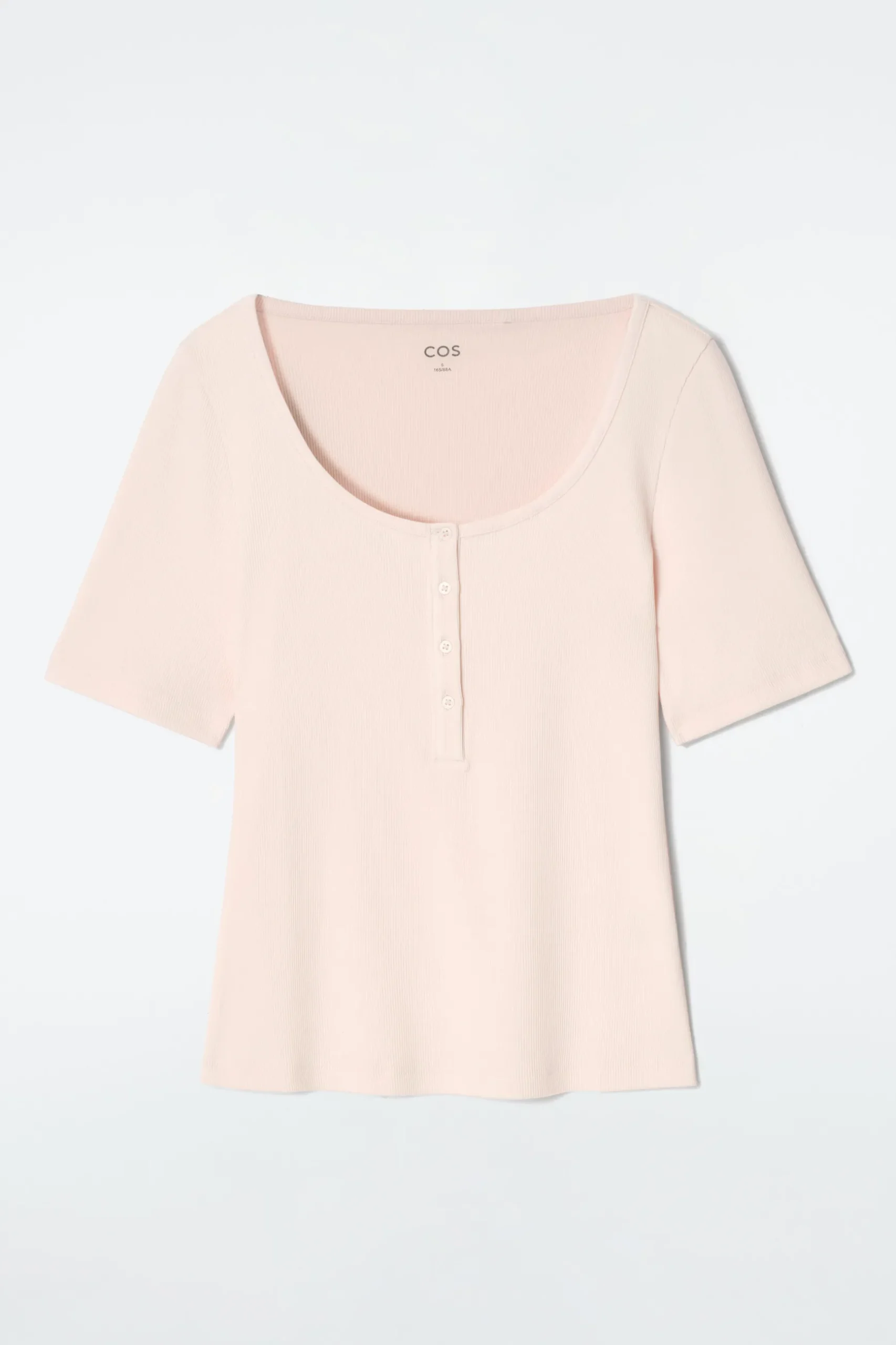 Clearance COS PRĄŻKOWANA KOSZULKA HENLEY