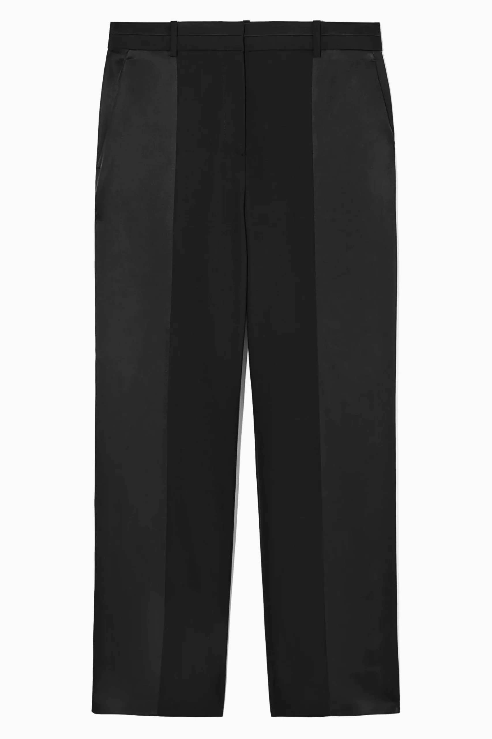 Outlet COS PROSTE SPODNIE Z SATYNOWYMI PANELAMI – REGULAR FIT