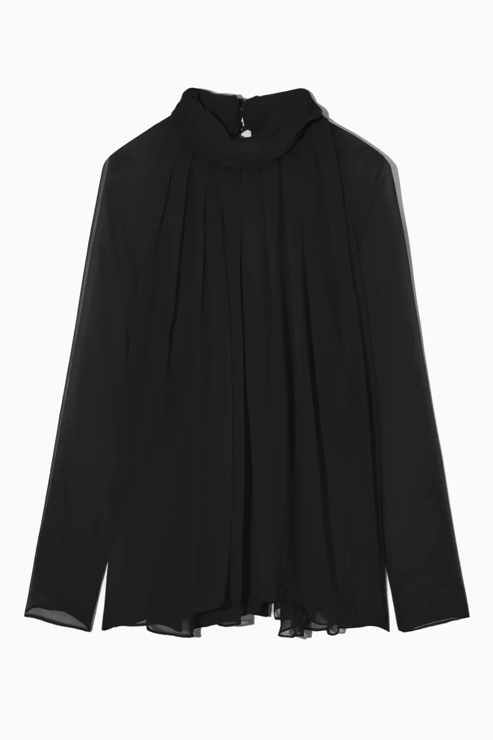 Online COS PRZEŚWITUJĄCA JEDWABNA PLISOWANA BLUZKA OVERSIZE