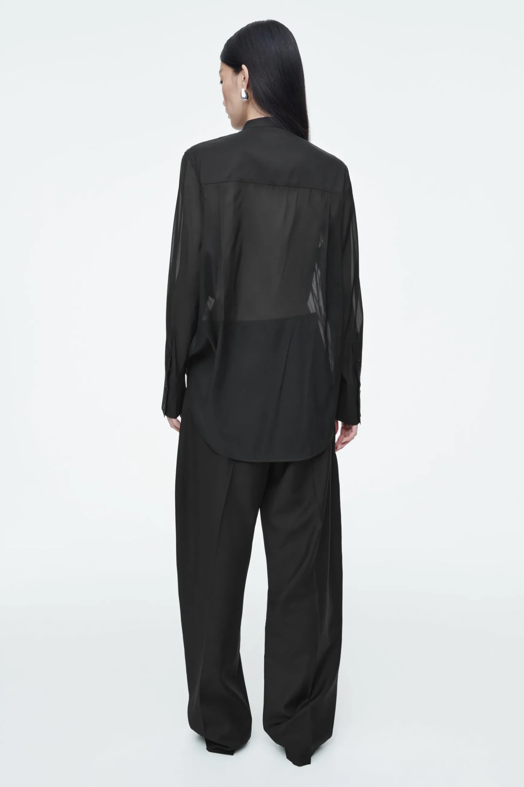 Best COS PRZEŚWITUJĄCA KOSZULA SMOKINGOWA – RELAXED FIT