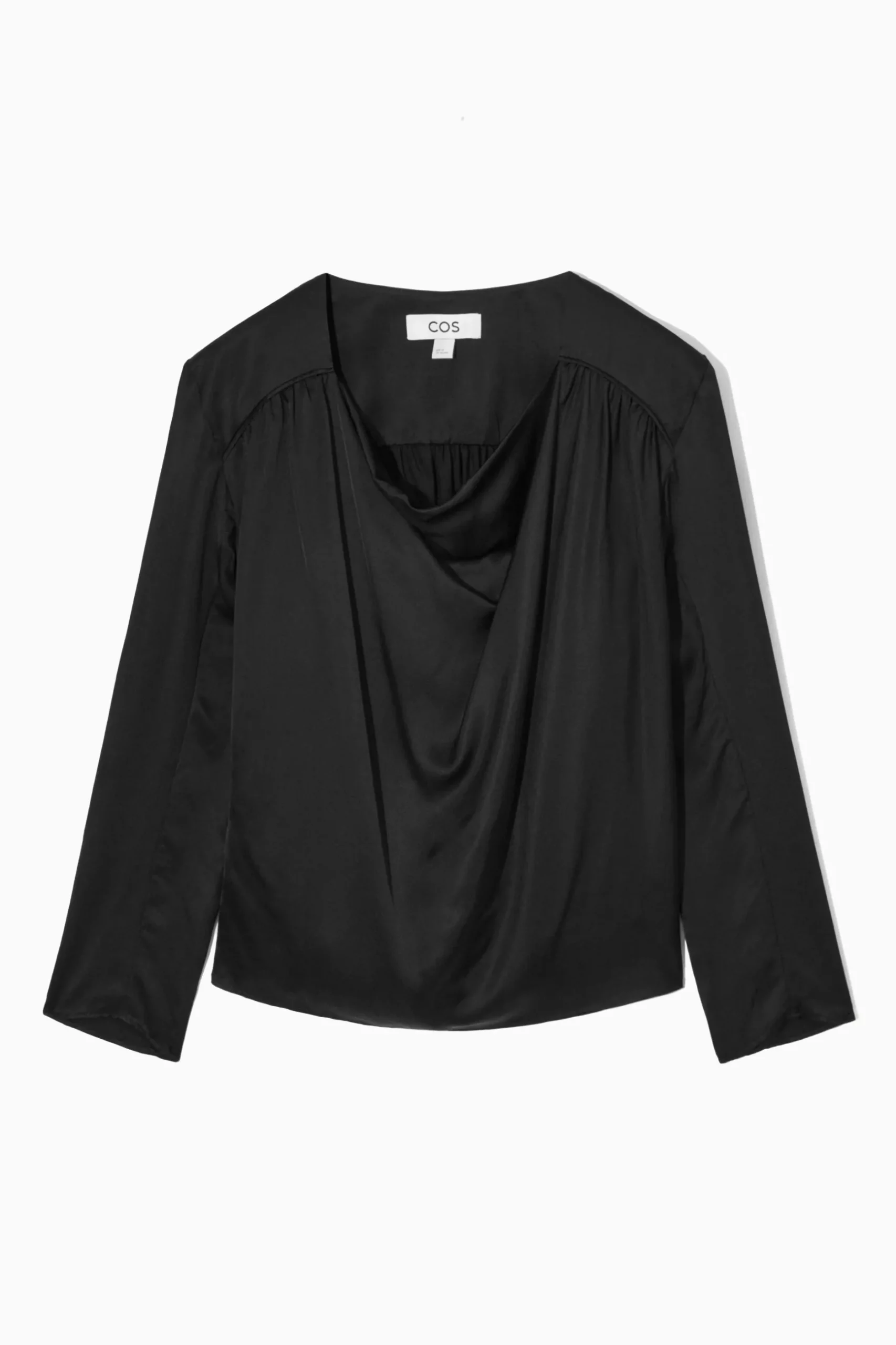 Outlet COS SATYNOWY TOP Z DRAPOWANYM LEJĄCYM DEKOLTEM