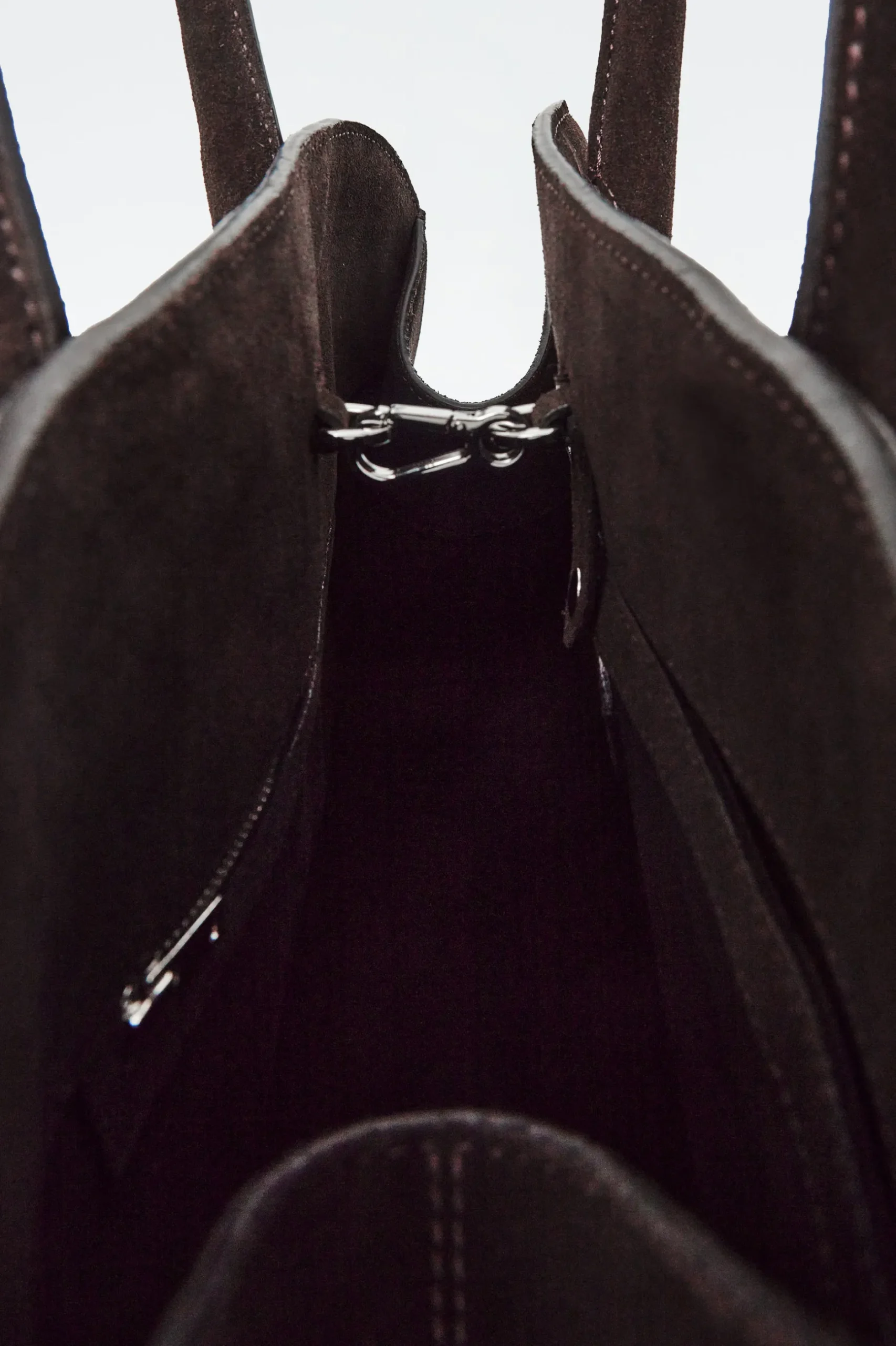 Hot COS SKÓRZANA TORBA STUDIO TYPU BOWLING BAG Ciemnobrązowyzamsz