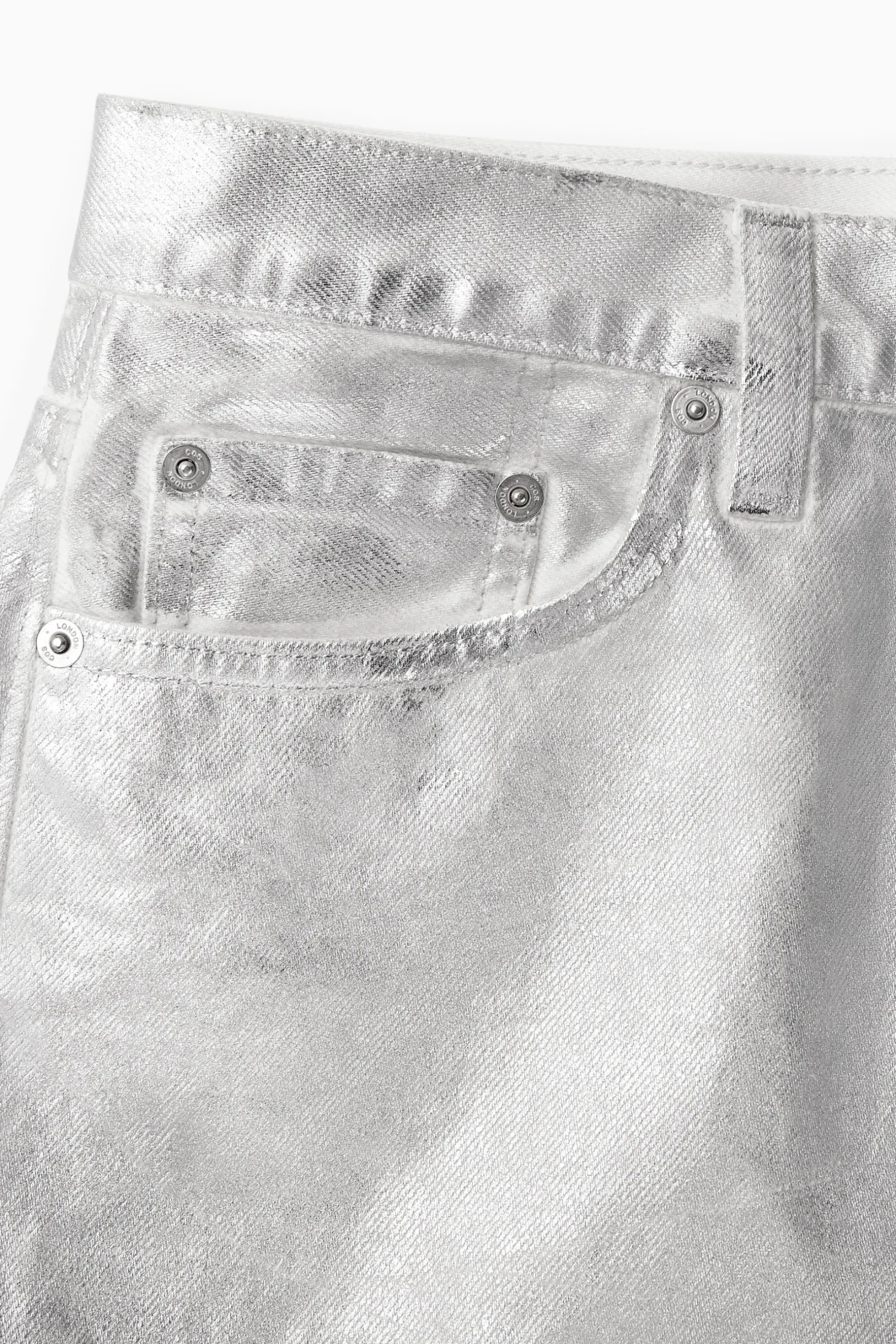 Fashion COS SPÓDNICA MAXI Z POWLEKANEGO DENIMU