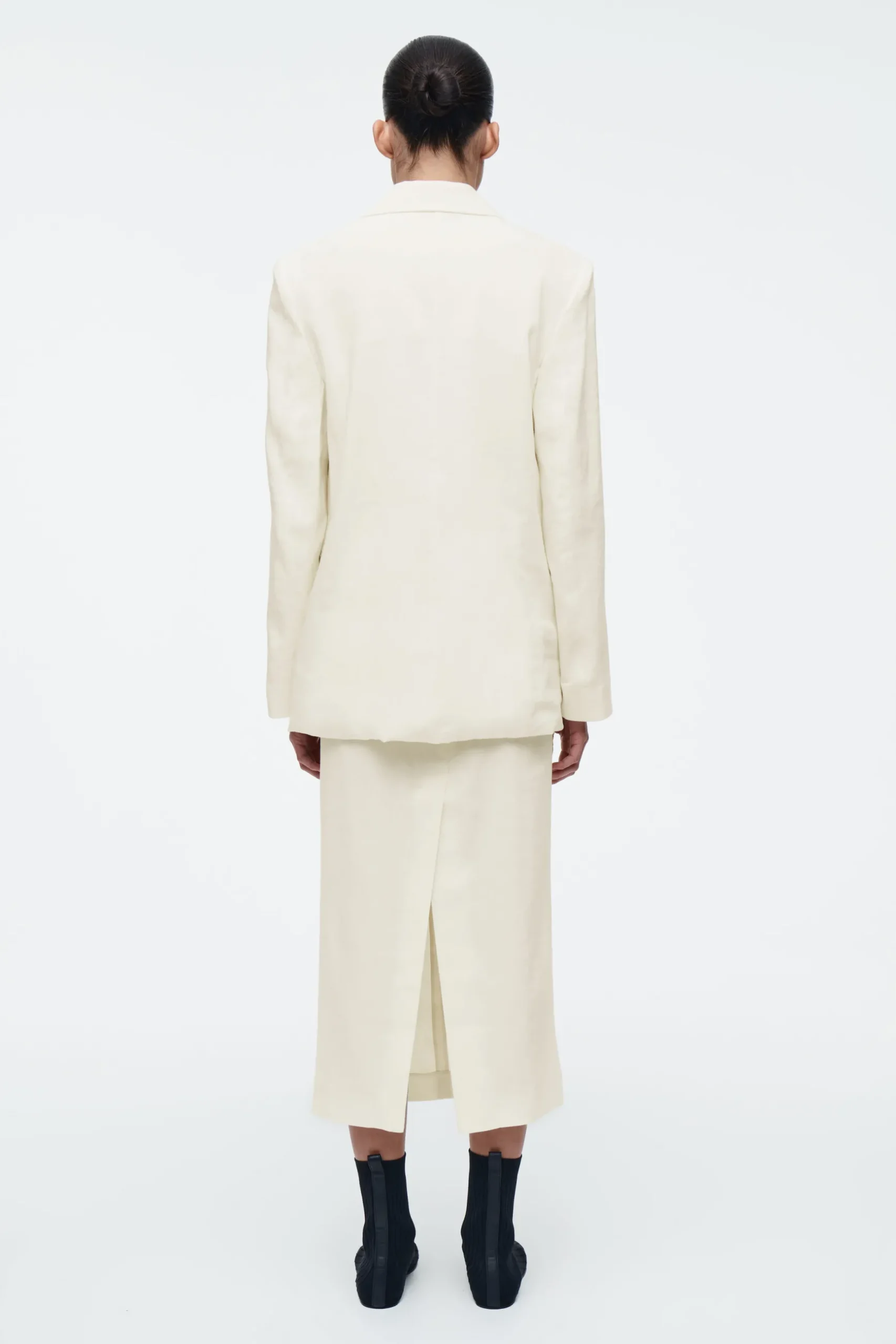 Fashion COS SPÓDNICA OŁÓWKOWA Z LNEM
