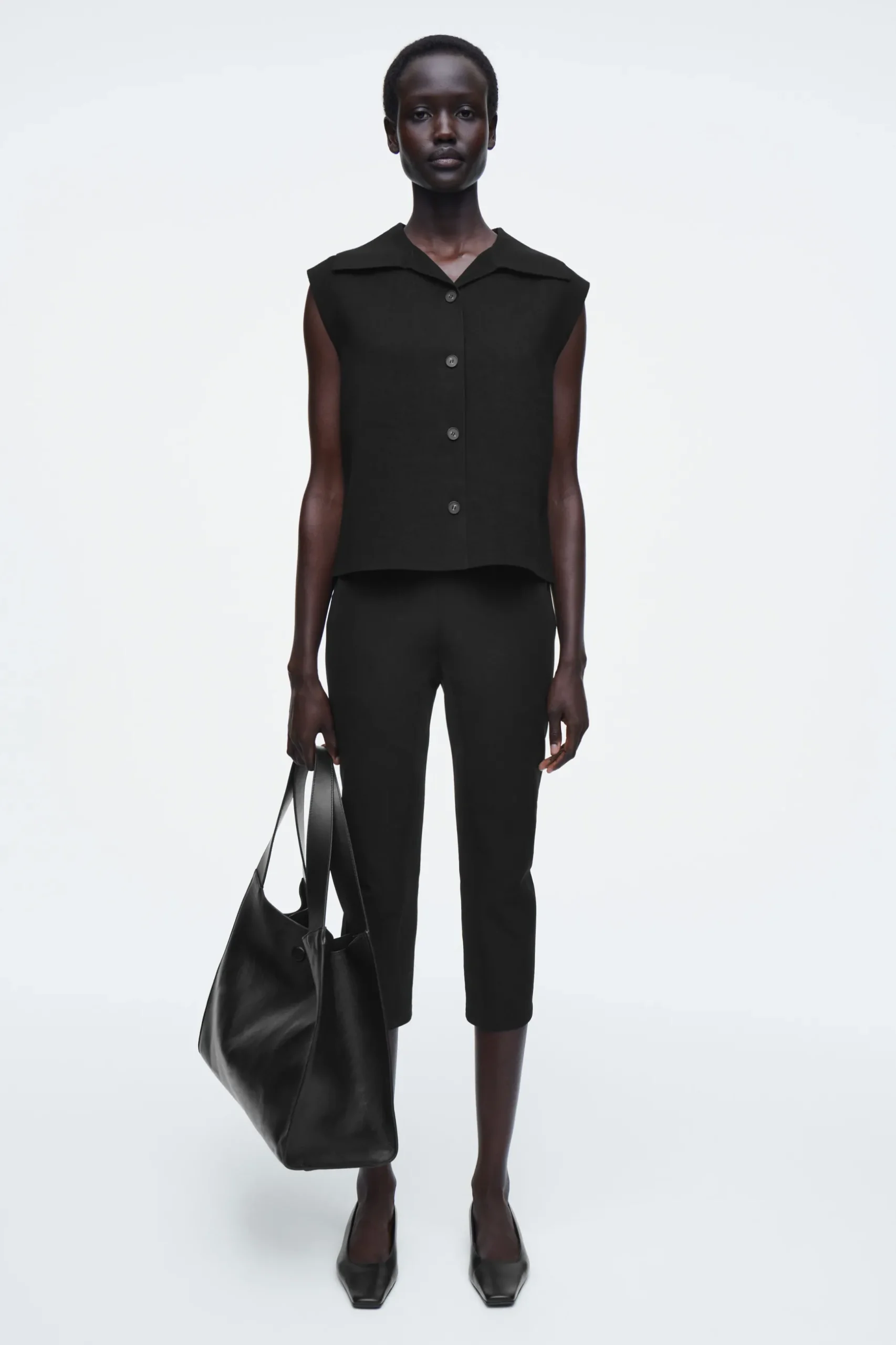 Fashion COS SPODNIE CAPRI