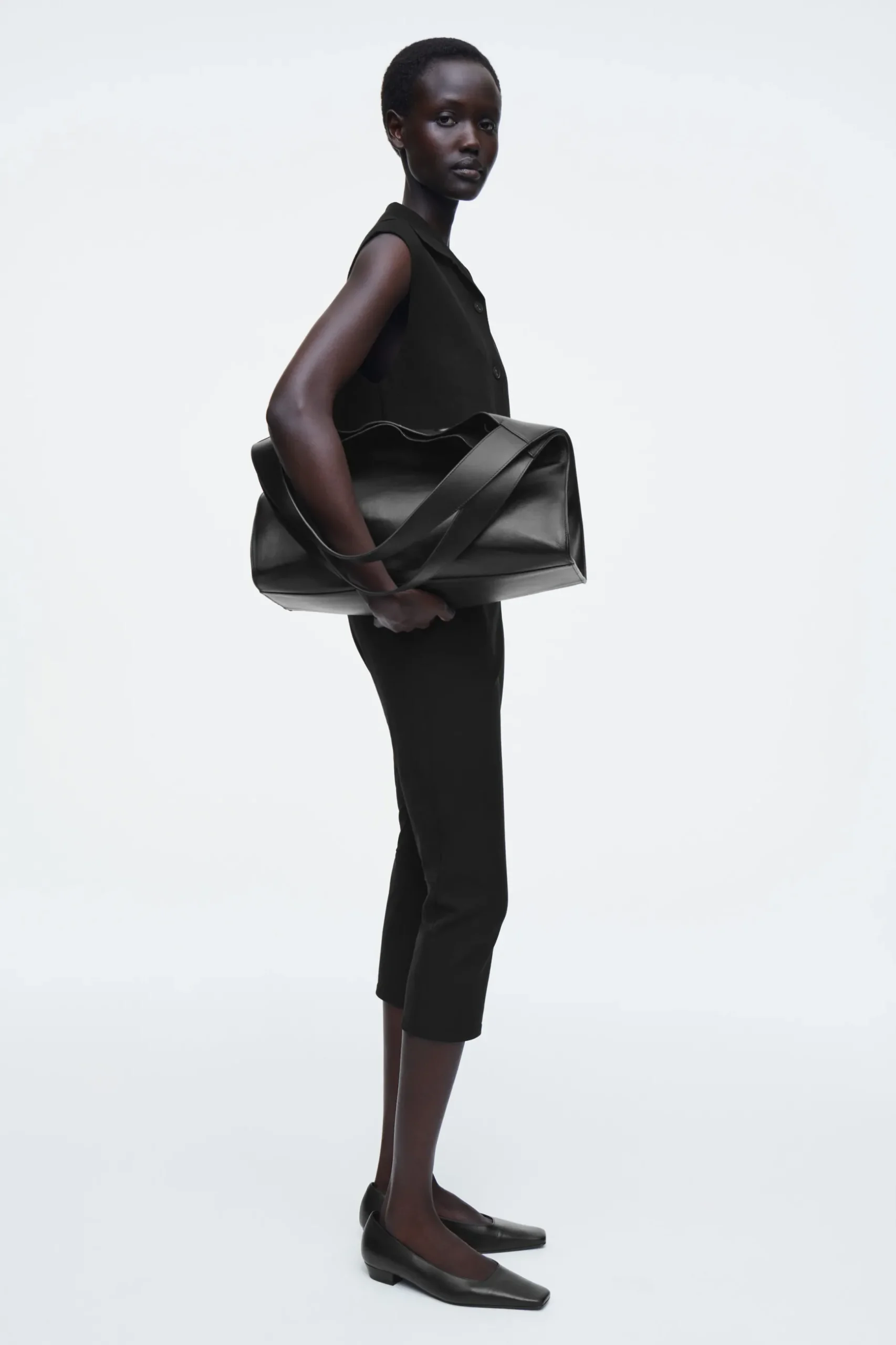 Fashion COS SPODNIE CAPRI