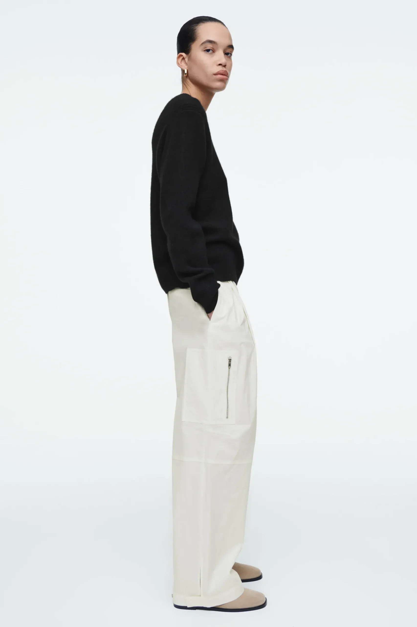 Clearance COS SPODNIE CARGO TYPU BARREL W STYLU UTILITY