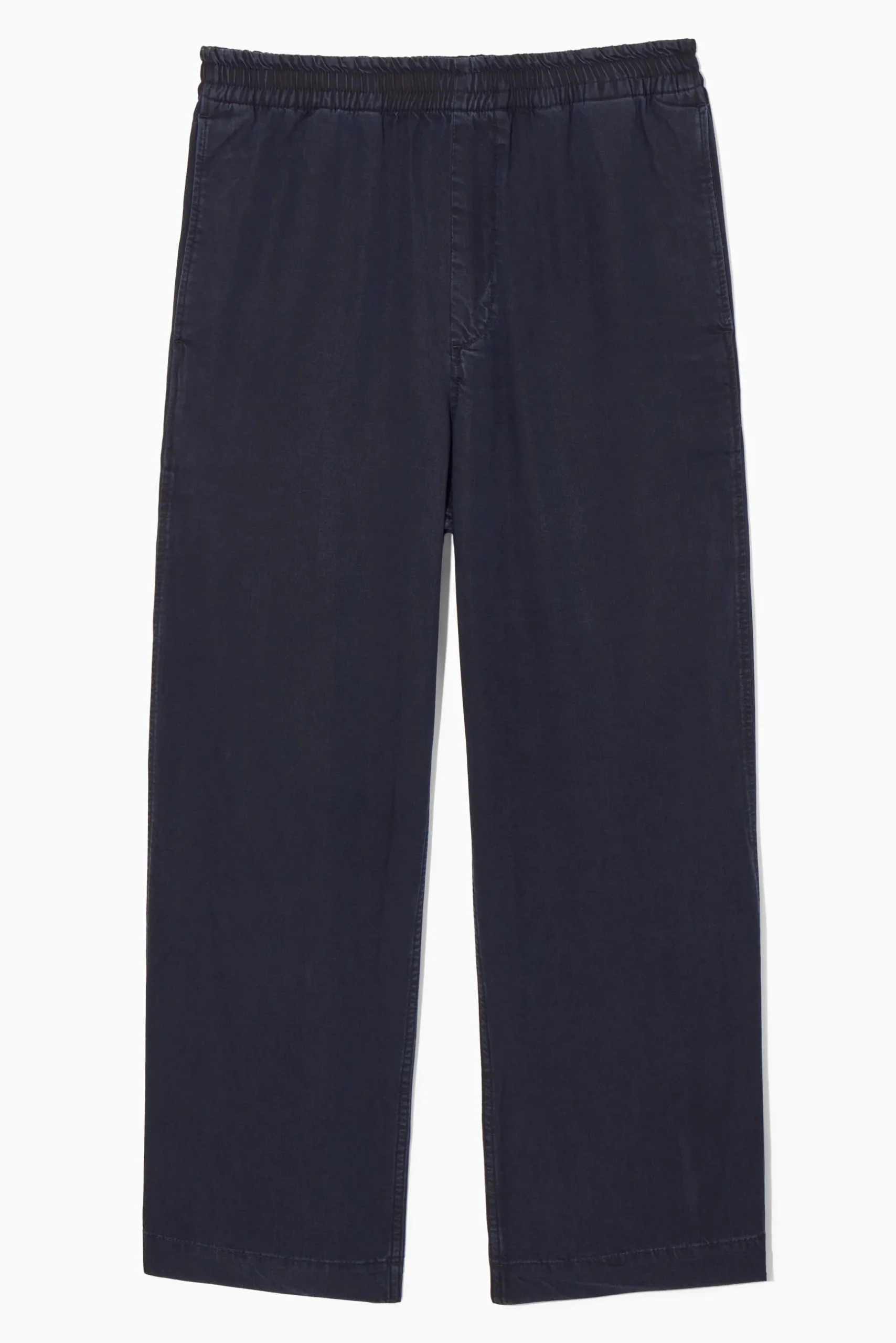New COS SPODNIE Z LEKKIEGO DENIMU Z PROSTYMI NOGAWKAMI Granatowy
