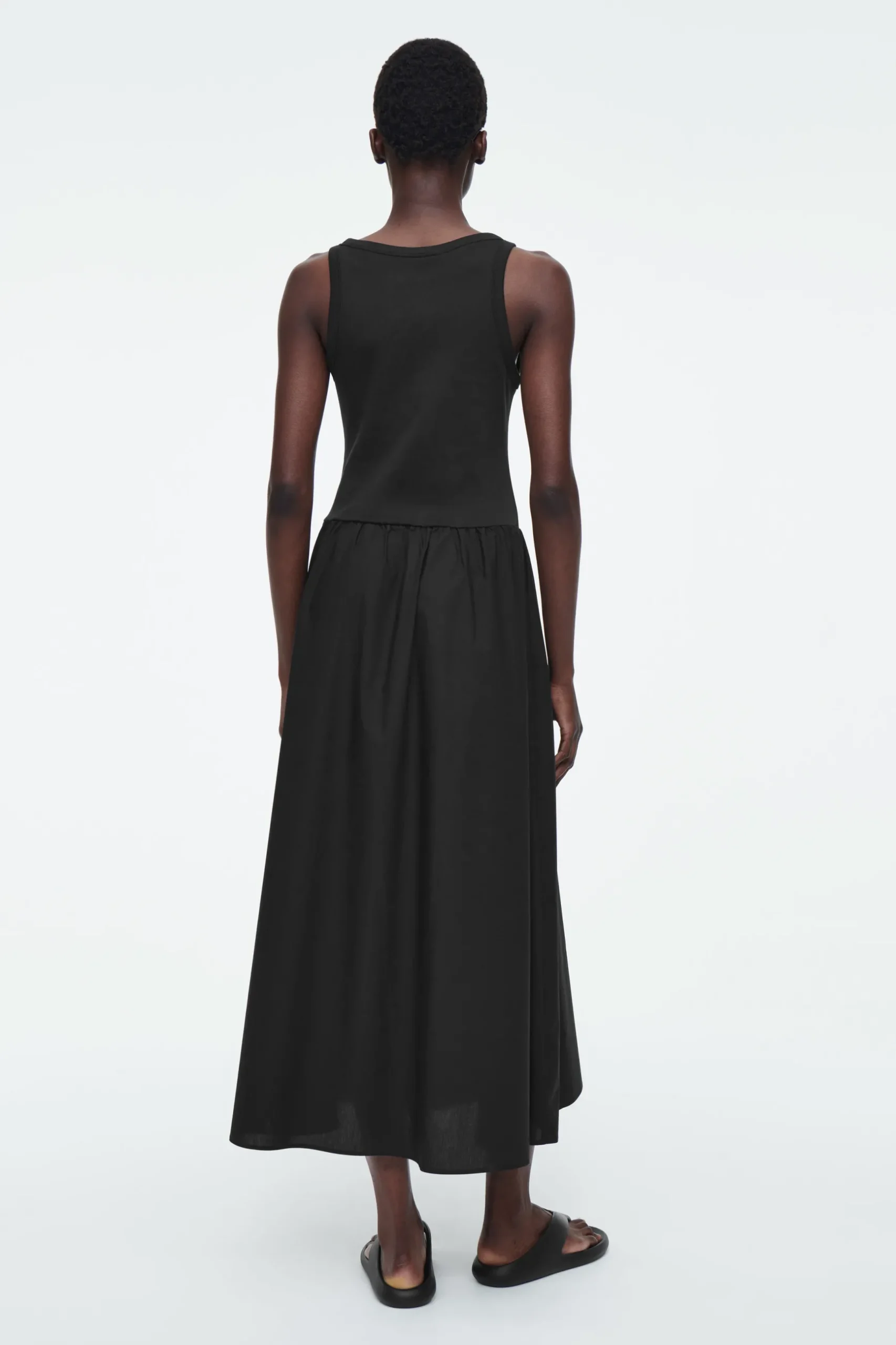 Fashion COS SUKIENKA MAXI Z KONTRASTOWYCH PANELI