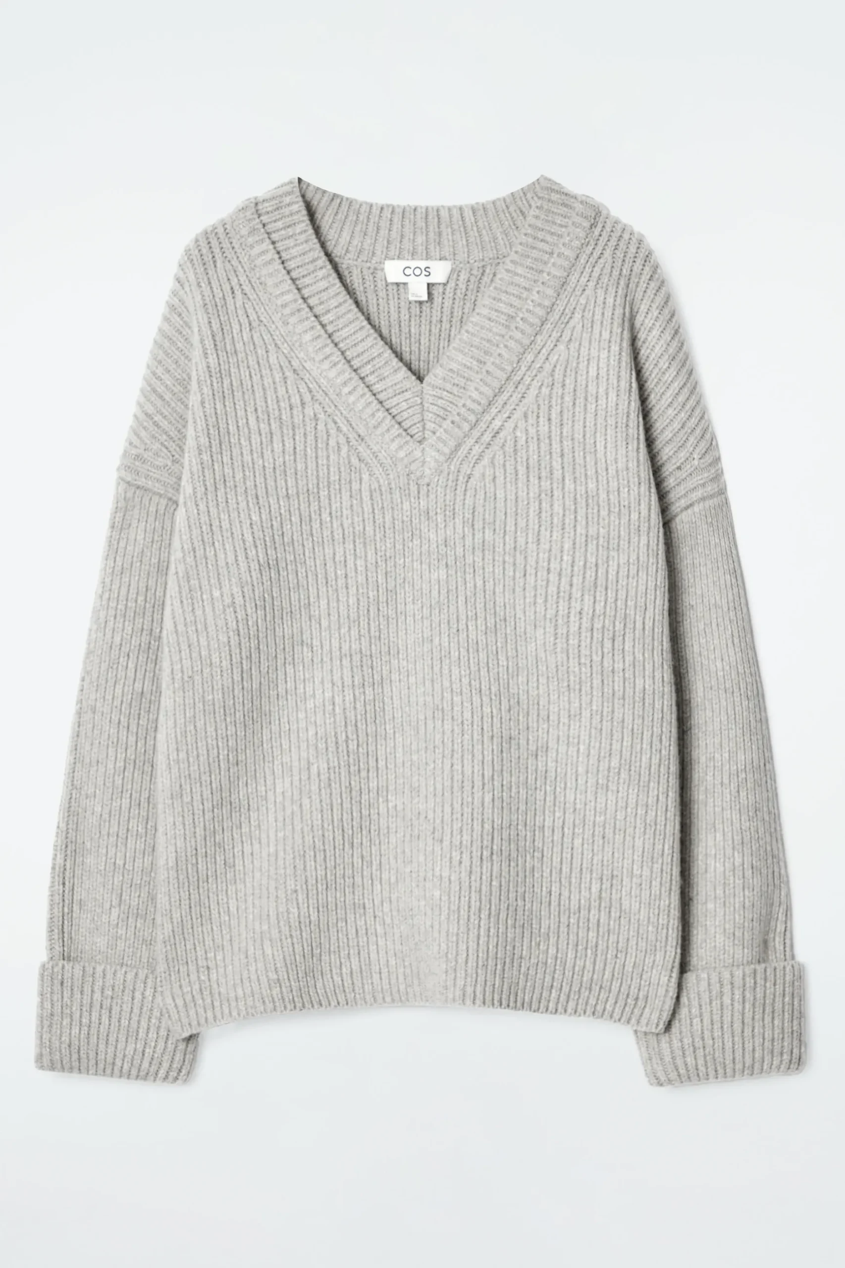 Online COS SWETER Z WEŁNY MERYNOSOWEJ Z DEKOLTEM W SEREK