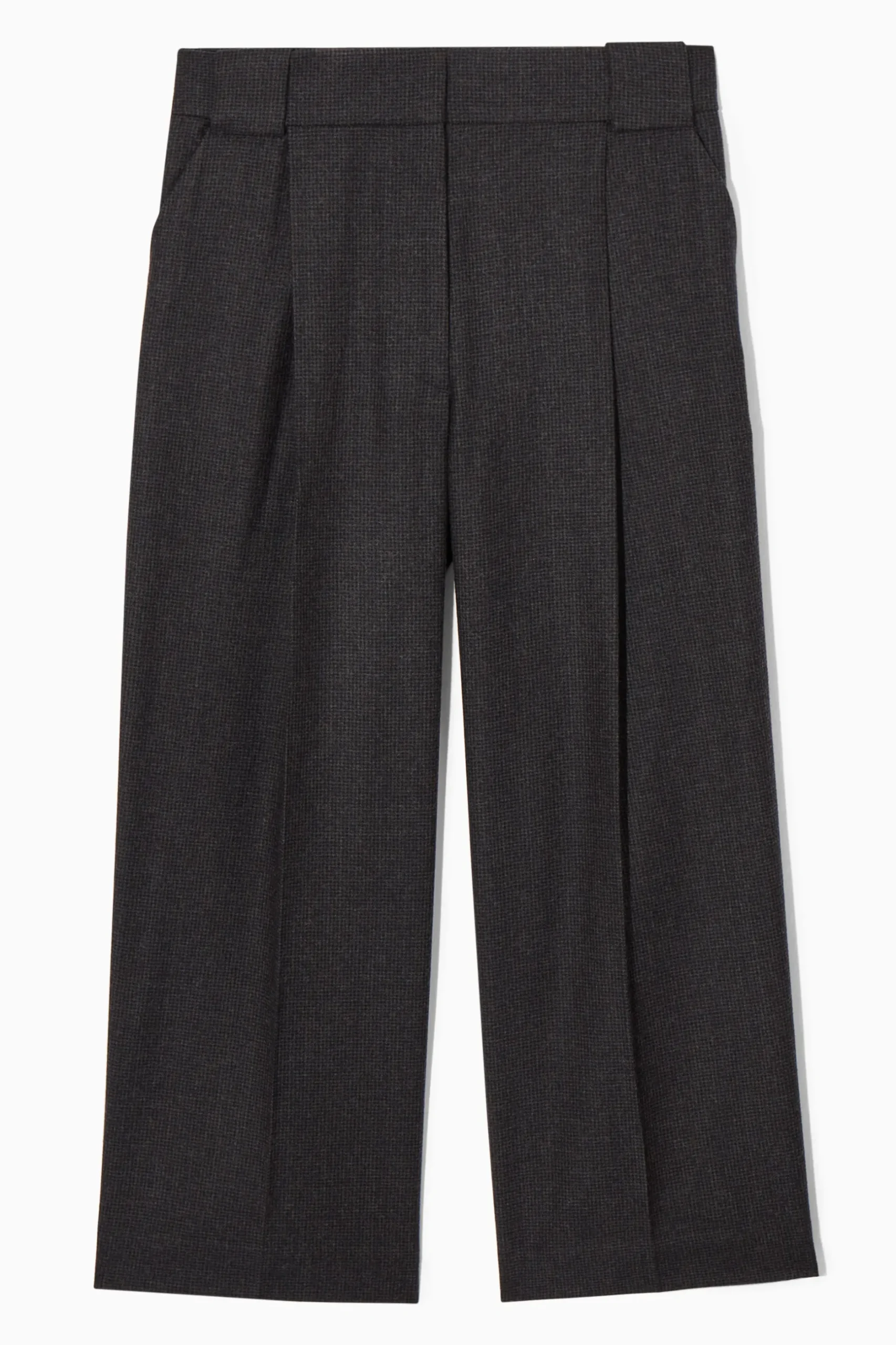 Clearance COS SZEROKIE KULOTY Z WEŁNIANEJ FLANELI – REGULAR FIT