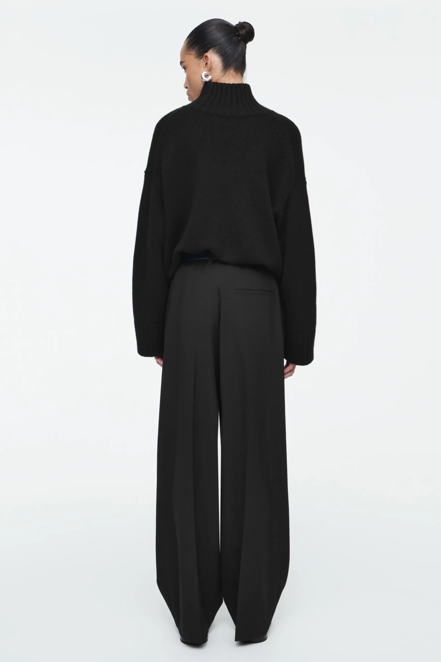 Best COS SZEROKIE SPODNIE Z DIAGONALU – RELAXED FIT