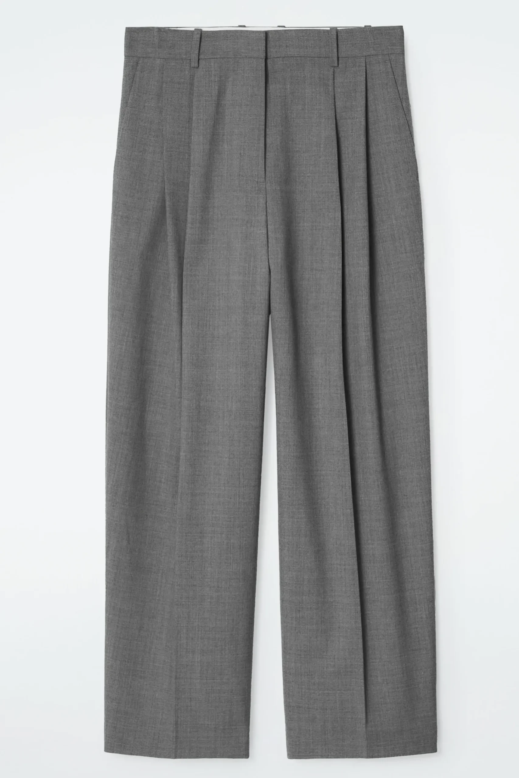 Hot COS SZEROKIE SPODNIE Z DIAGONALU – RELAXED FIT