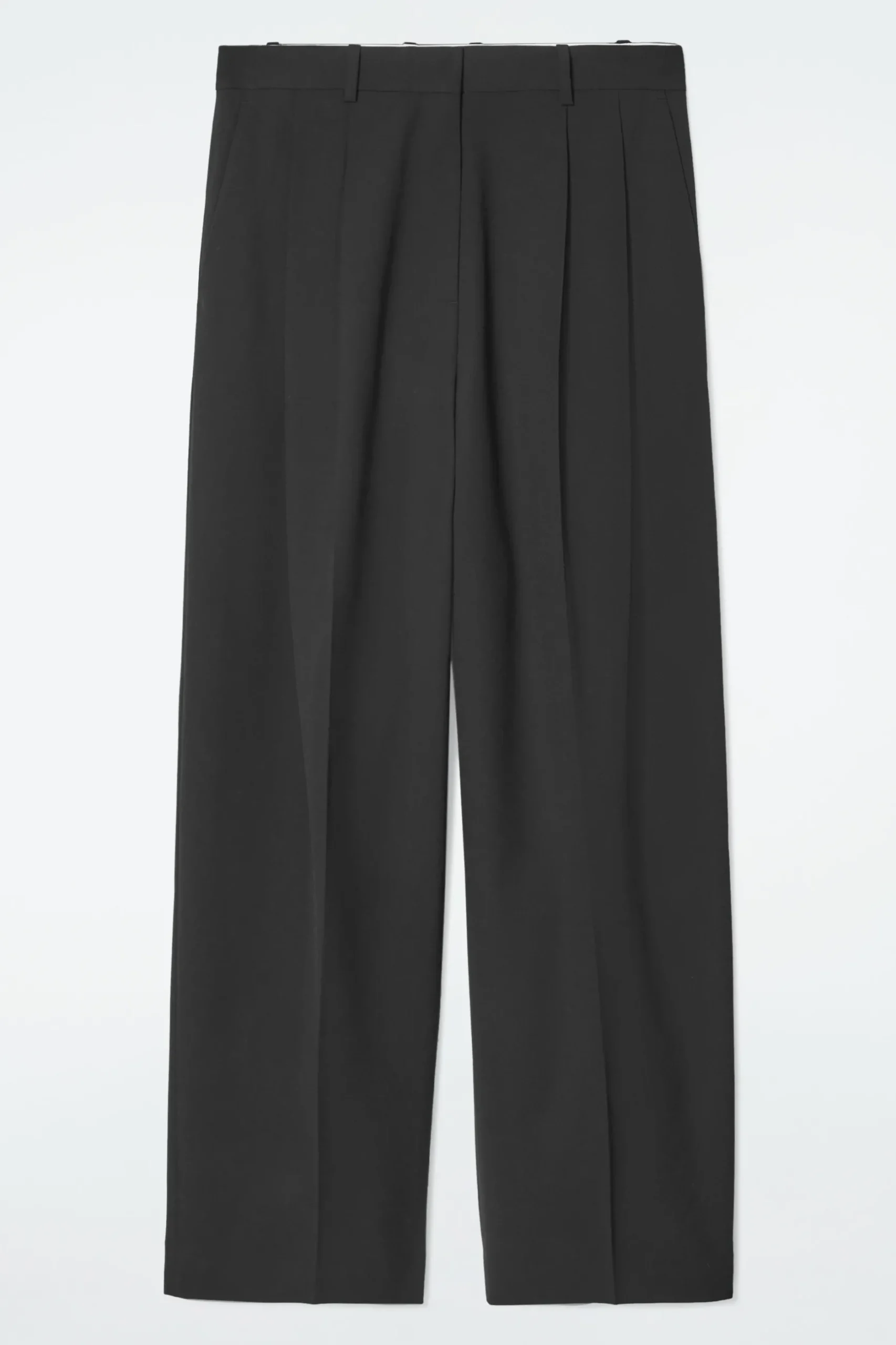 Best COS SZEROKIE SPODNIE Z DIAGONALU – RELAXED FIT