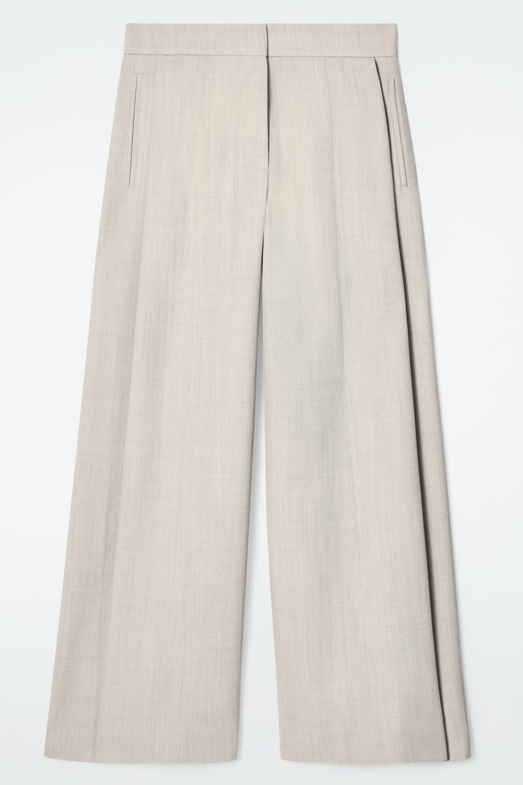 Fashion COS SZEROKIE SPODNIE Z MIESZANKI Z WEŁNĄ – RELAXED FIT