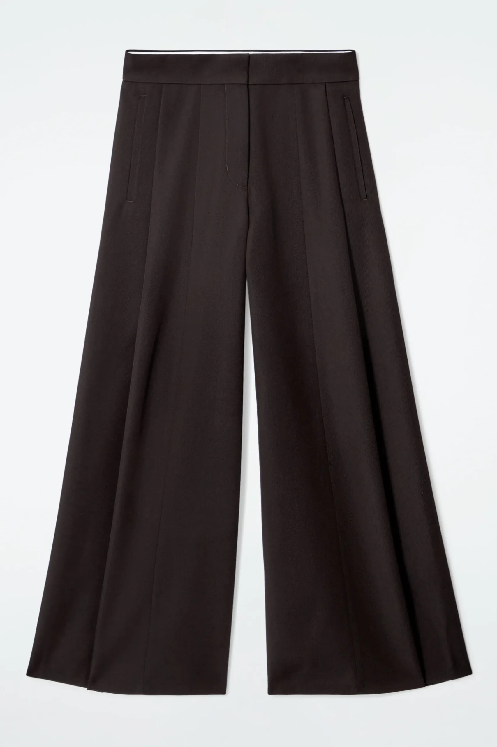Sale COS SZEROKIE SPODNIE Z MIESZANKI Z WEŁNĄ – RELAXED FIT