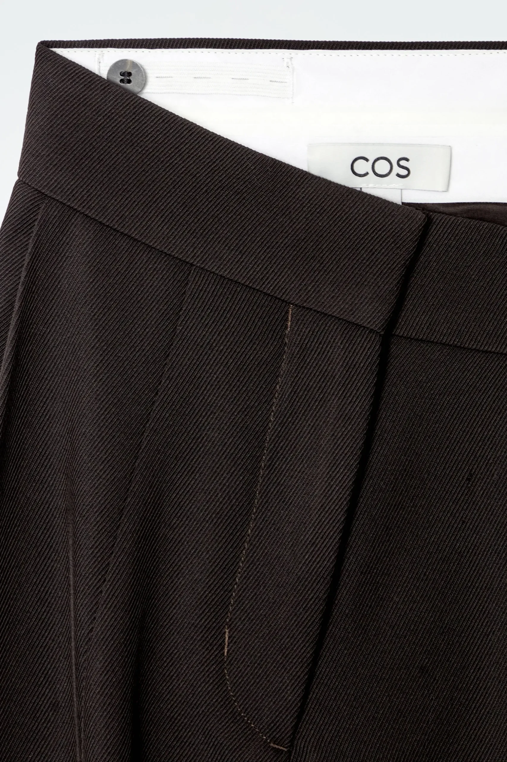 Sale COS SZEROKIE SPODNIE Z MIESZANKI Z WEŁNĄ – RELAXED FIT