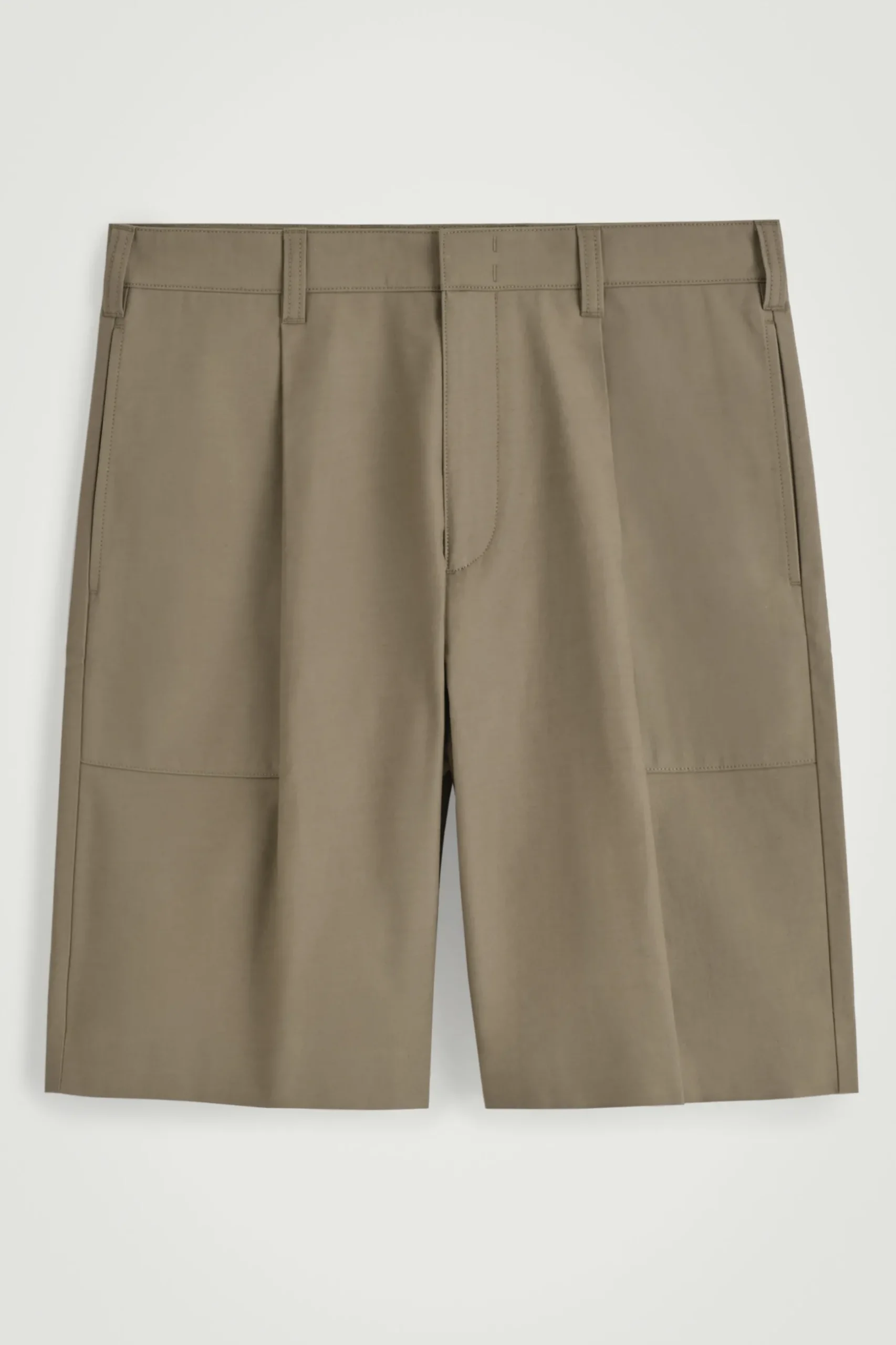 Clearance COS SZORTY CHINO Z BAWEŁNY O SKOŚNYM SPLOCIE Ciemnyszarobrązowy