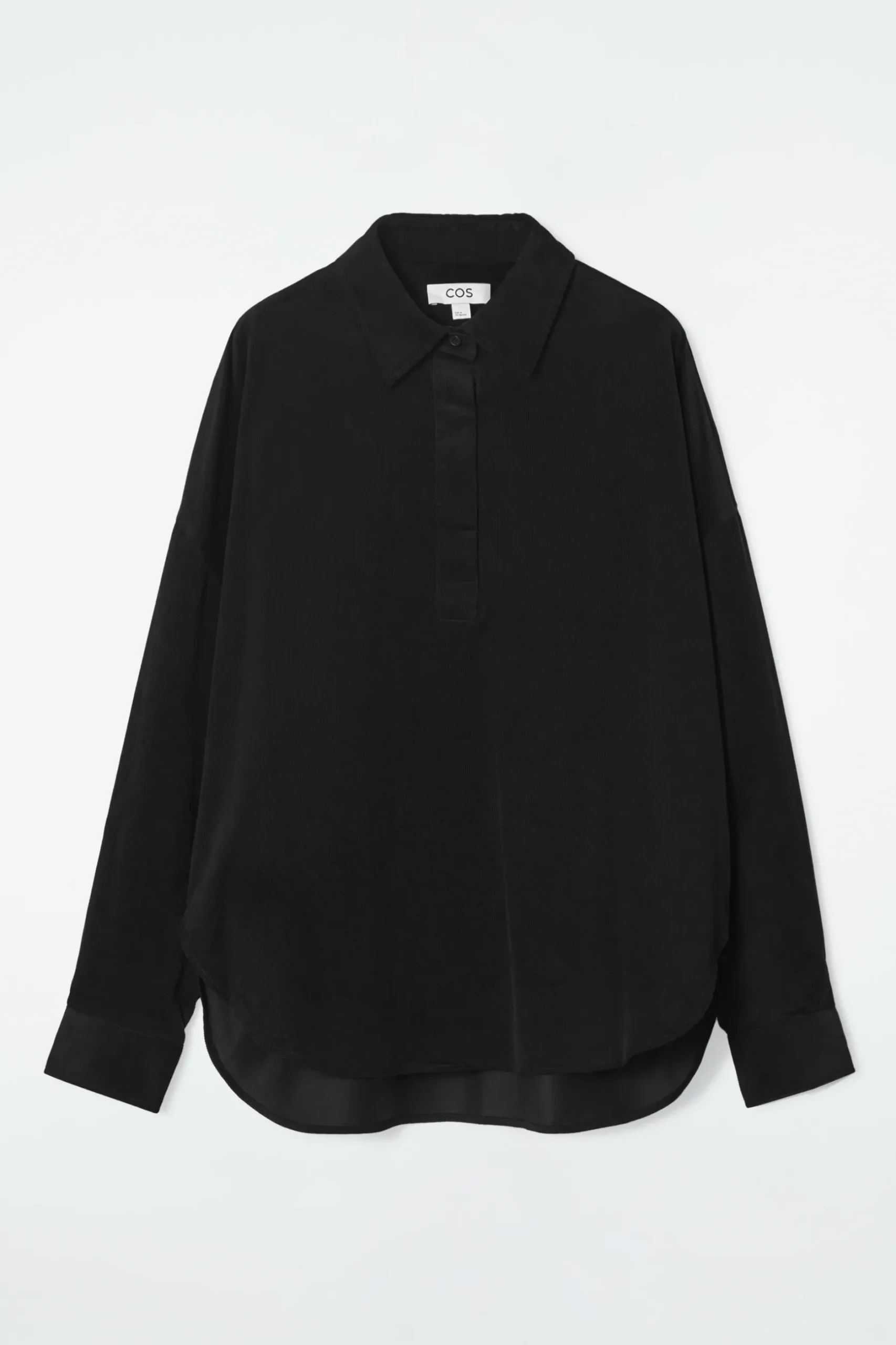 Best COS SZTRUKSOWA KOSZULA Z PÓŁPLISĄ – RELAXED FIT