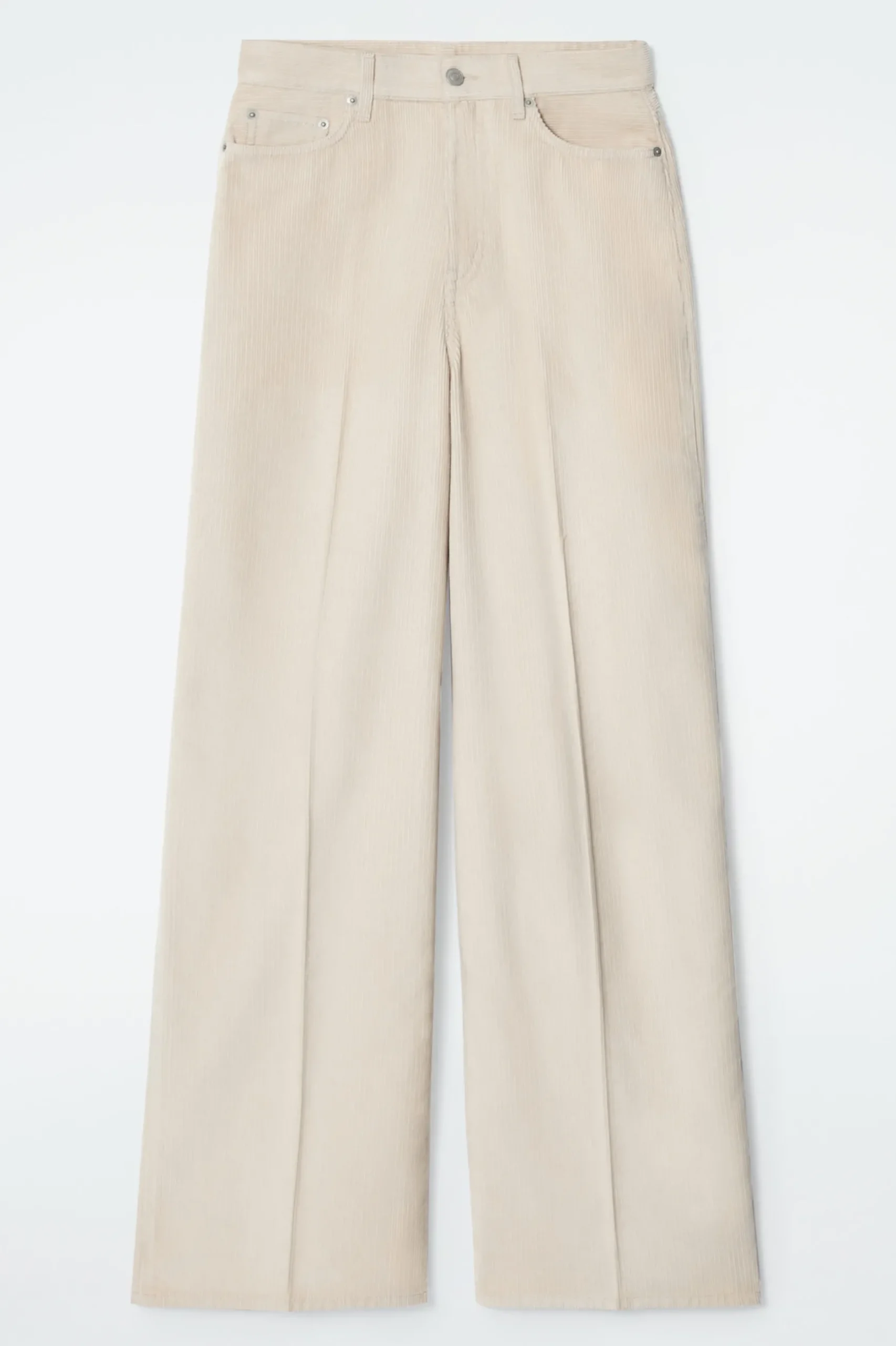 New COS SZTRUKSOWE JEANSY „TIDE” Z SZEROKIMI NOGAWKAMI