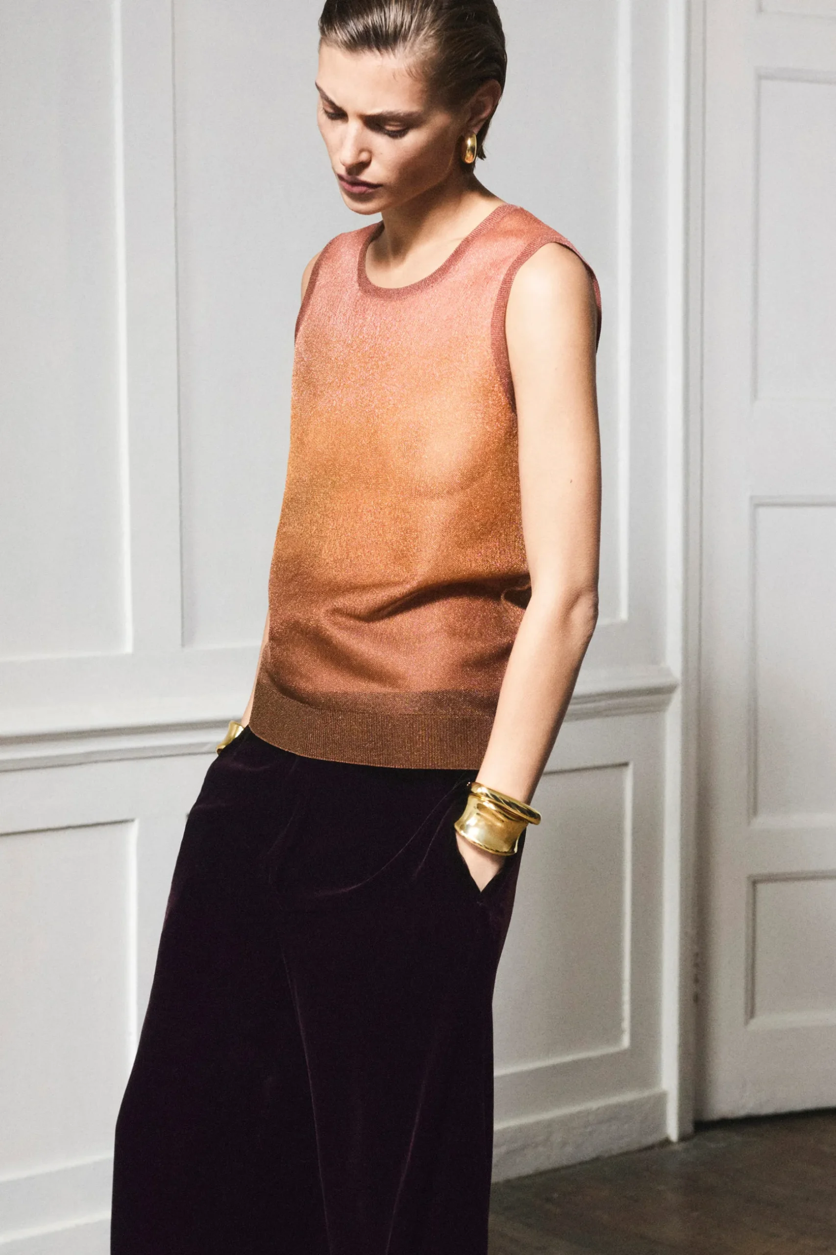 New COS TOP Z CIENKIEJ DZIANINY Z EFEKTEM OMBRE
