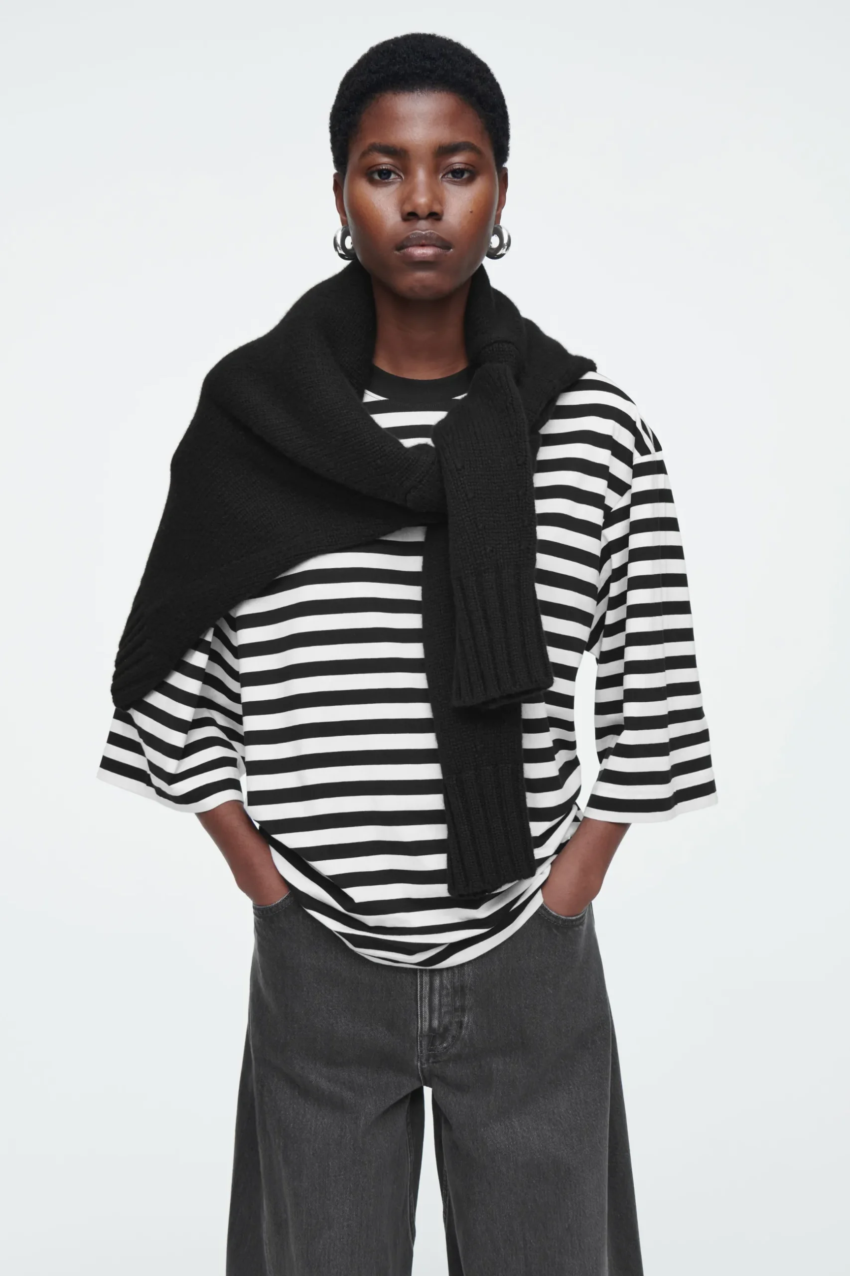 Discount COS TRAPEZOWY T-SHIRT – RELAXED FIT