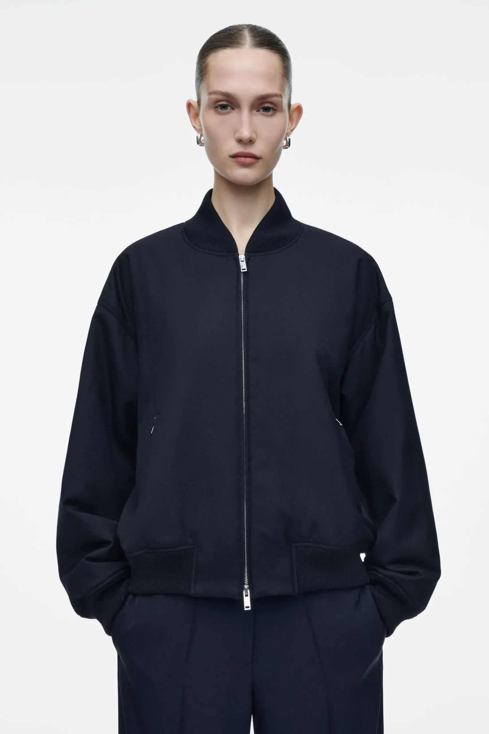 New COS WEŁNIANA KURTKA BOMBERKA O KROJU OVERSIZE