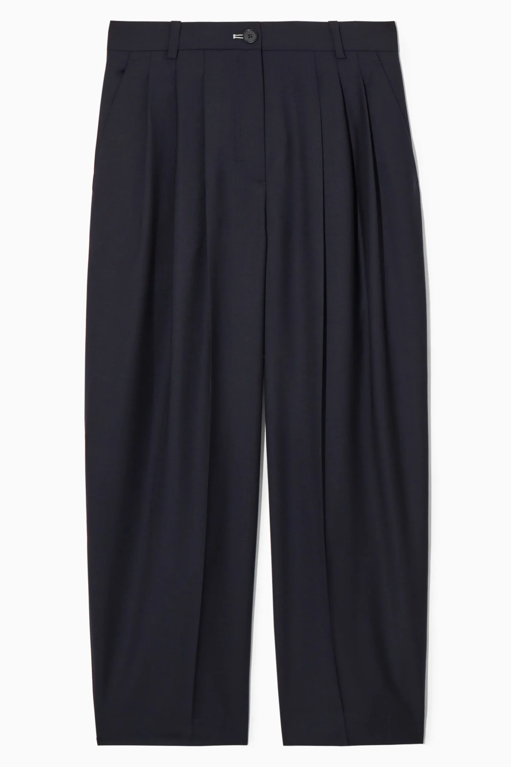 Hot COS WEŁNIANE SPODNIE TYPU BARREL – REGULAR FIT