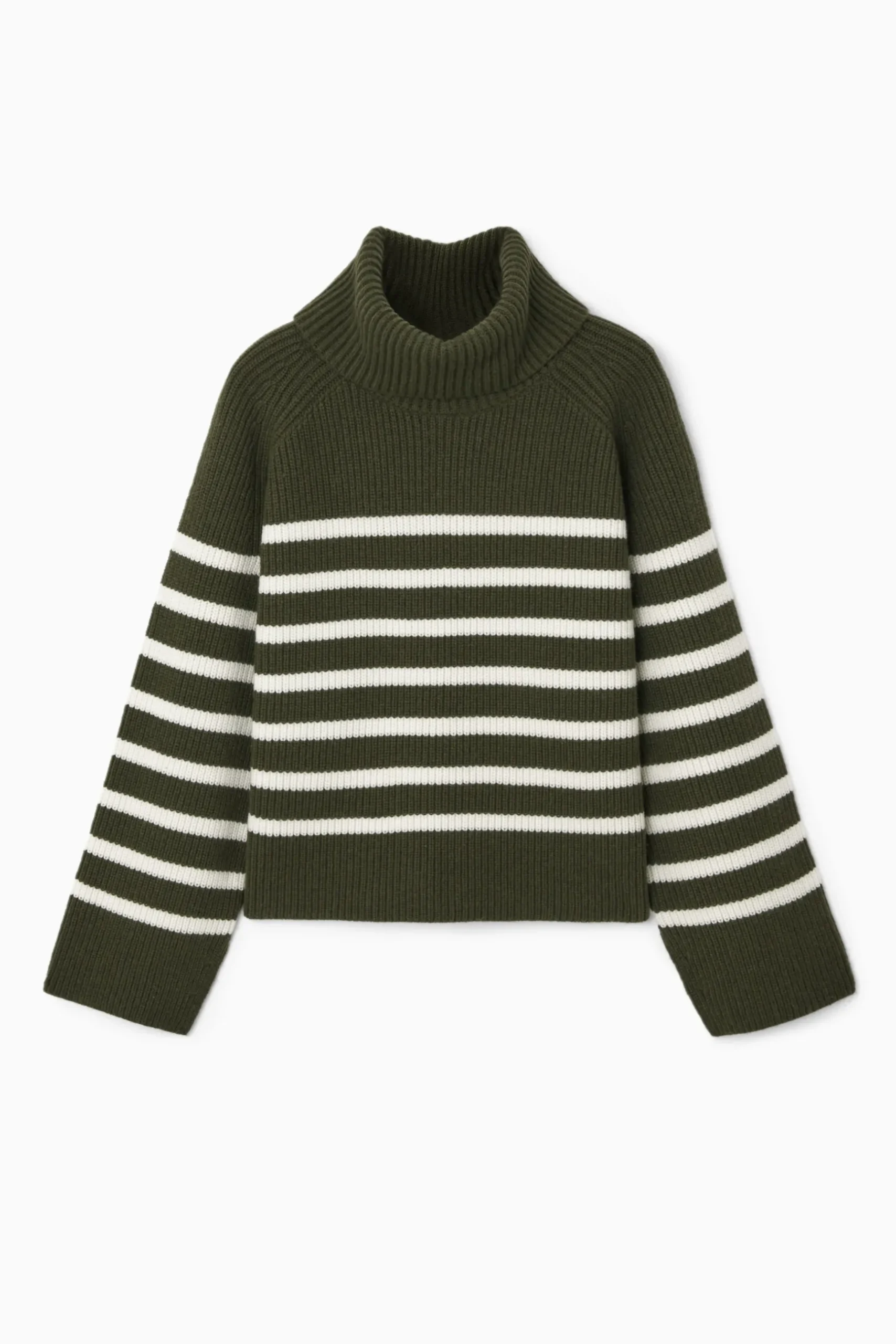 Discount COS WEŁNIANY SWETER W PASKI Z GOLFEM