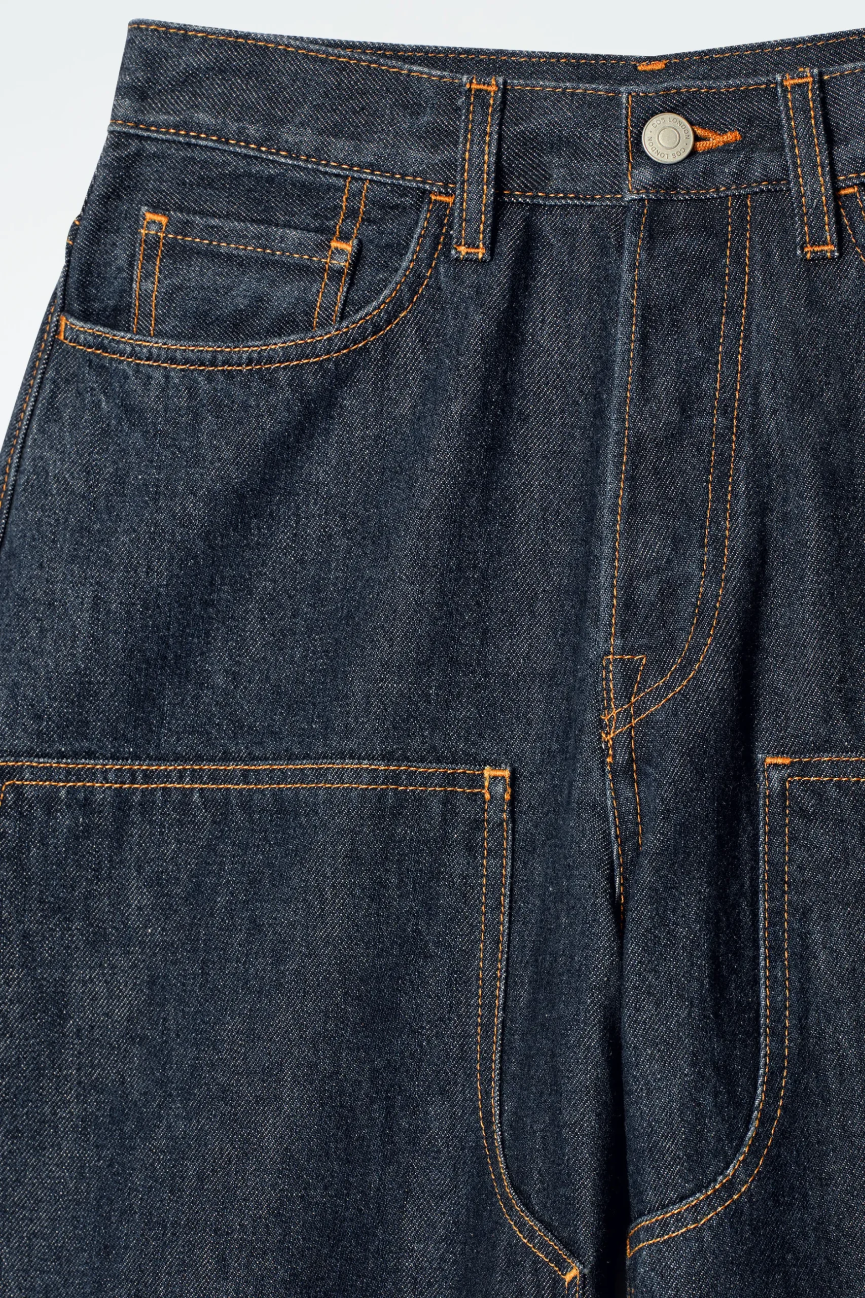 Discount COS WESTERNOWE SPODNIE TYPU BARREL Z SUROWEGO DENIMU