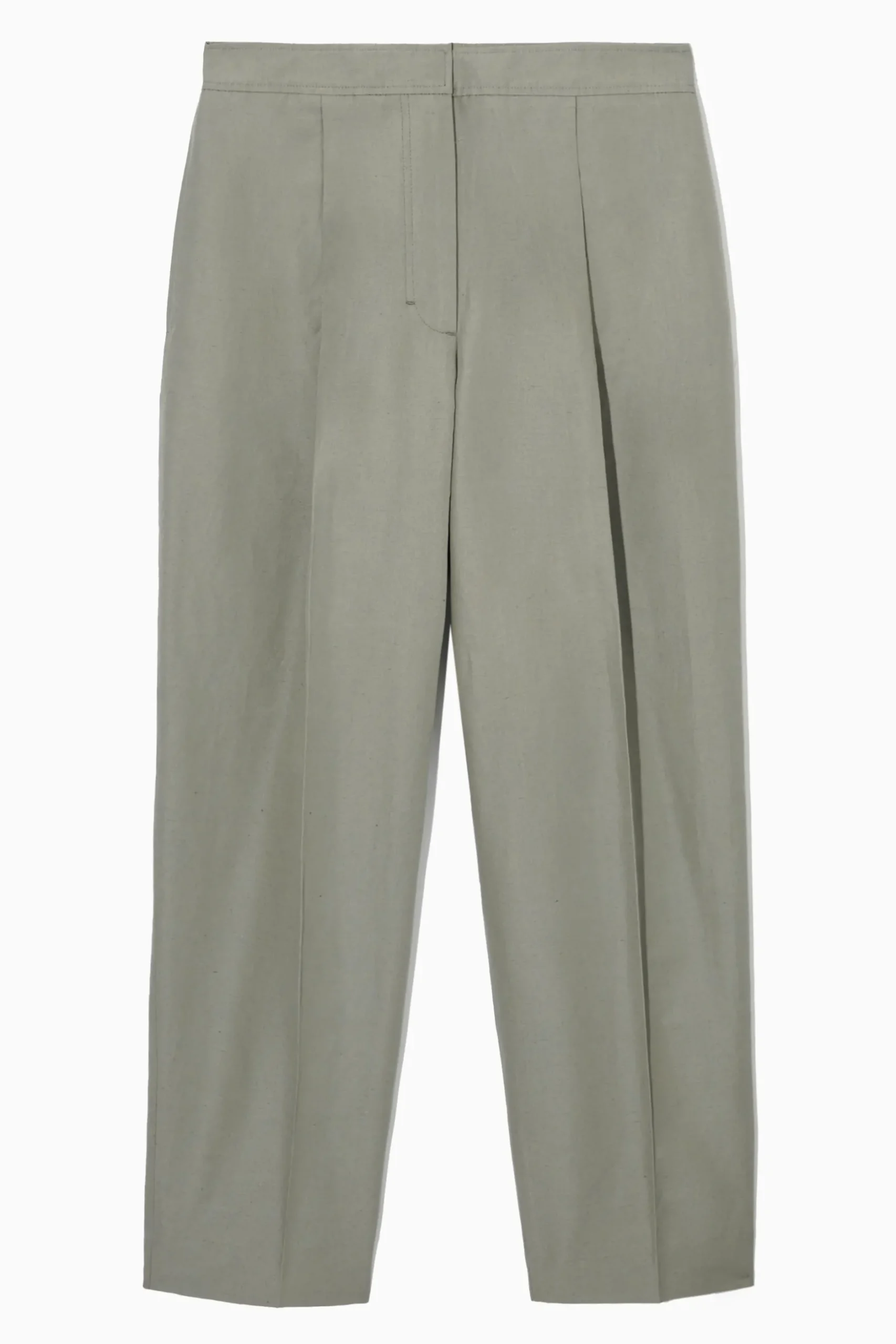 Fashion COS ZWĘŻANE SPODNIE CHINOS Z LNEM – REGULAR FIT