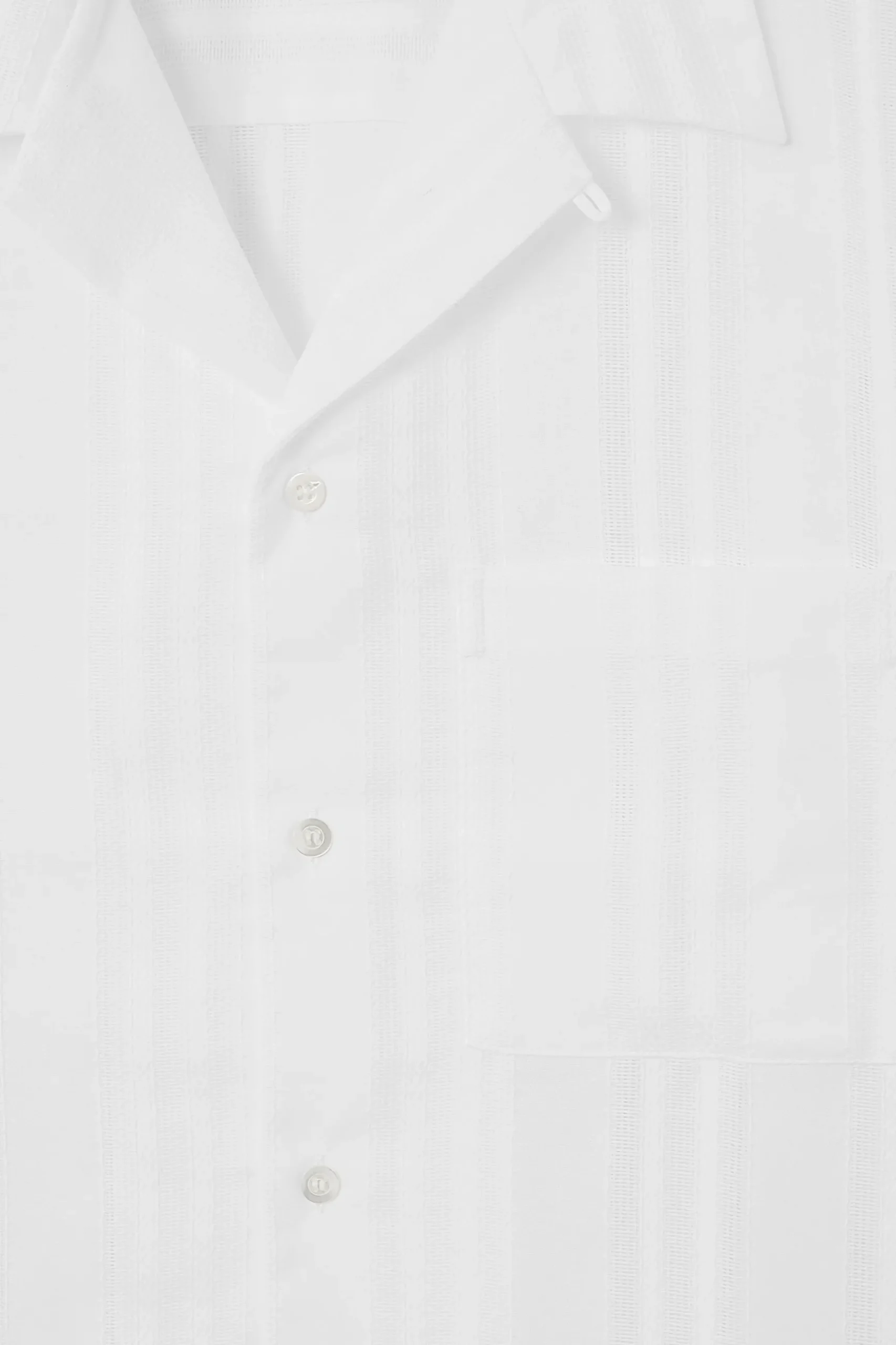 Online COS ŻAKARDOWA KOSZULA Z KRÓTKIM RĘKAWEM – RELAXED FIT Biały