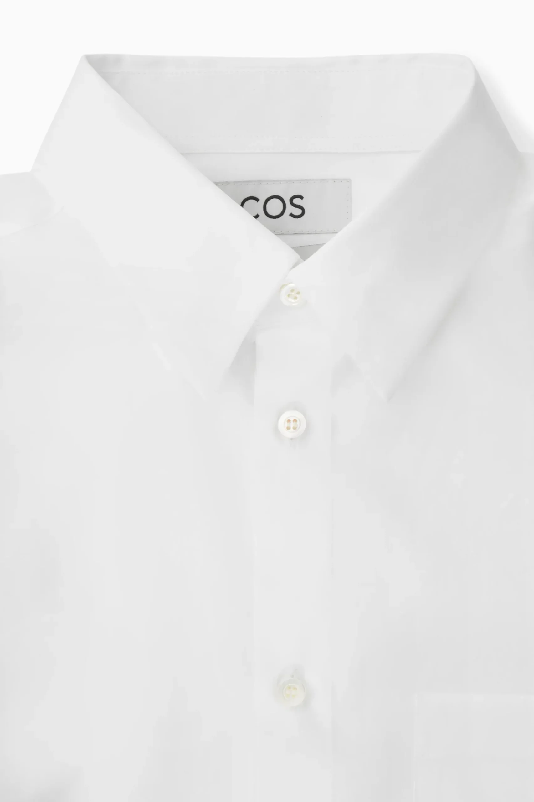 New COS BAWEŁNIANA KOSZULA Biały