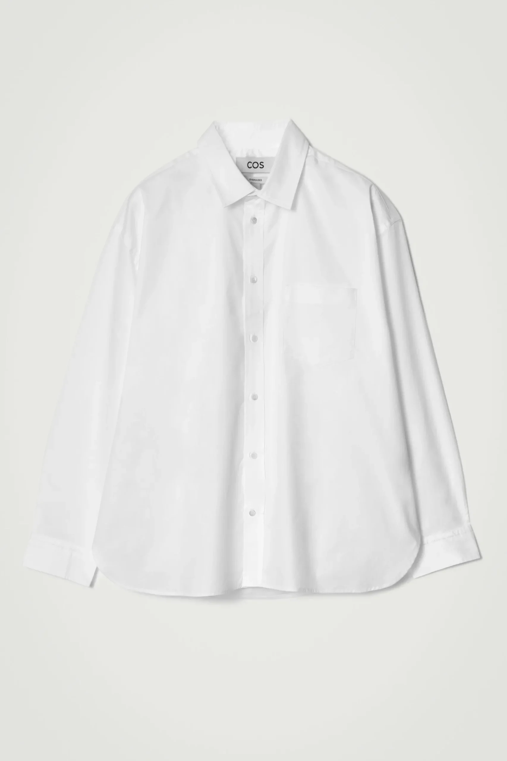 Hot COS BAWEŁNIANA KOSZULA OXFORD O KROJU OVERSIZE Biały