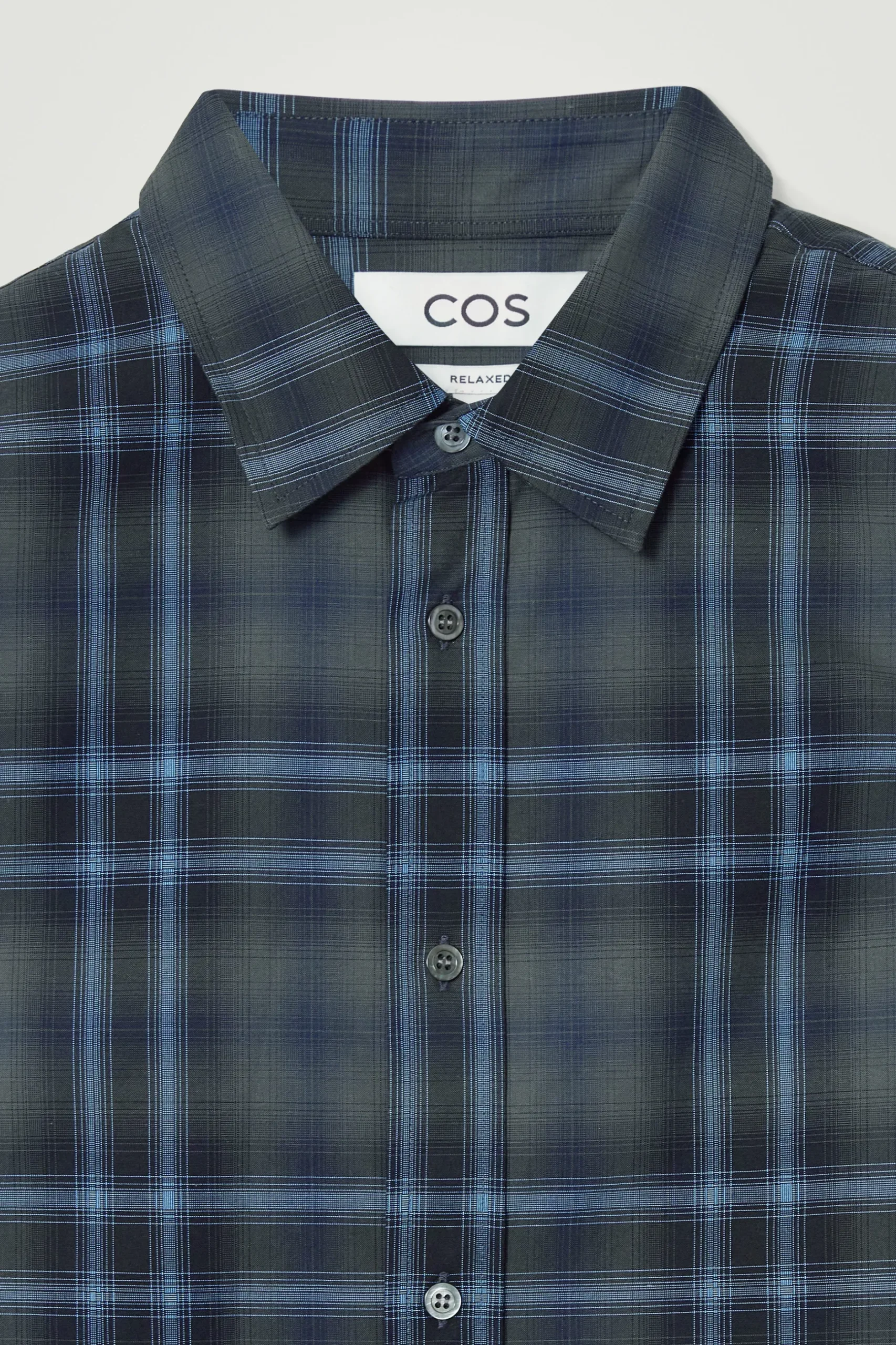 Clearance COS BAWEŁNIANA KOSZULA W KRATĘ – RELAXED FIT
