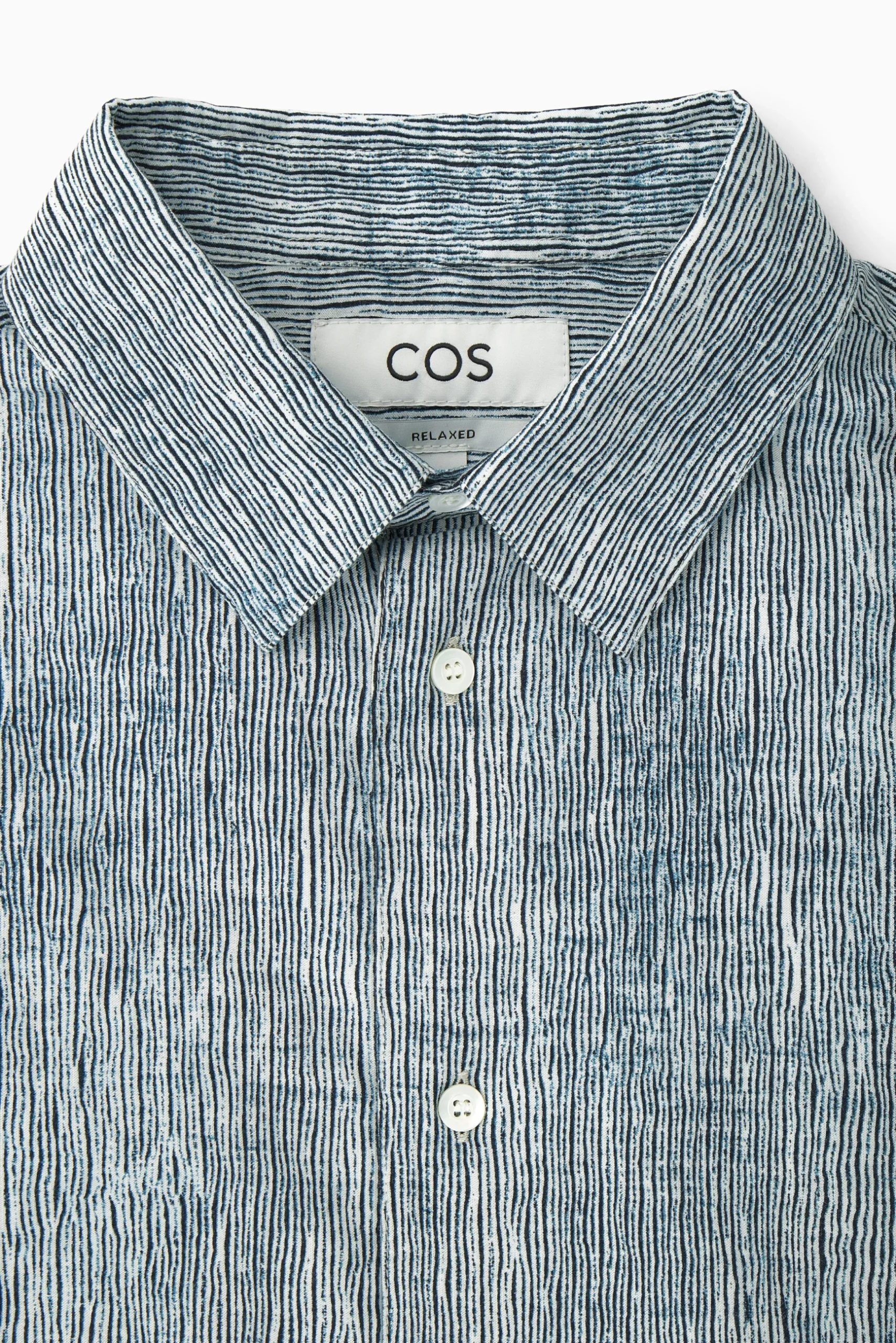 Best COS BAWEŁNIANA KOSZULA Z NADRUKIEM – RELAXED FIT