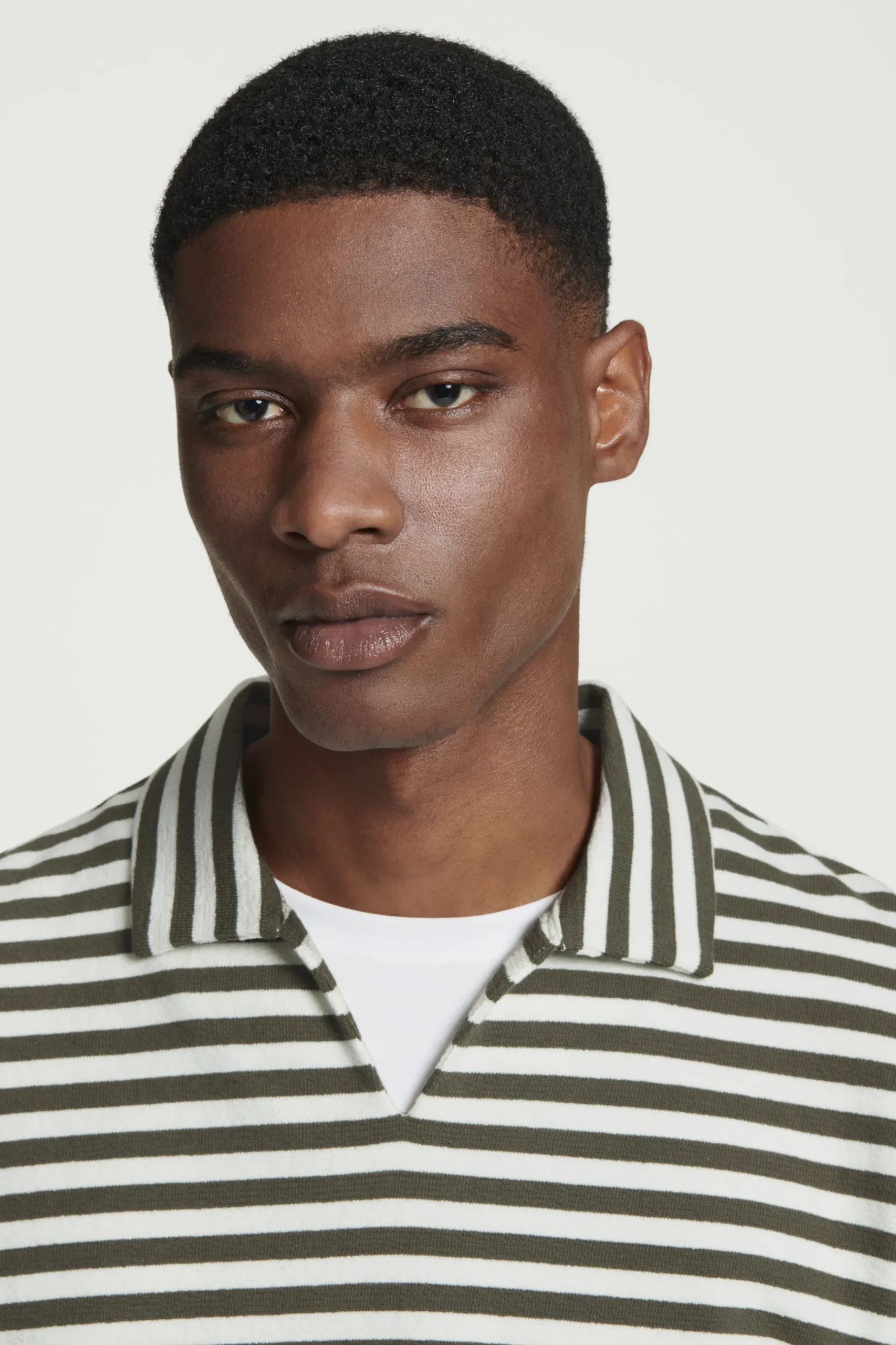 Fashion COS BAWEŁNIANA KOSZULKA POLO W PASKI