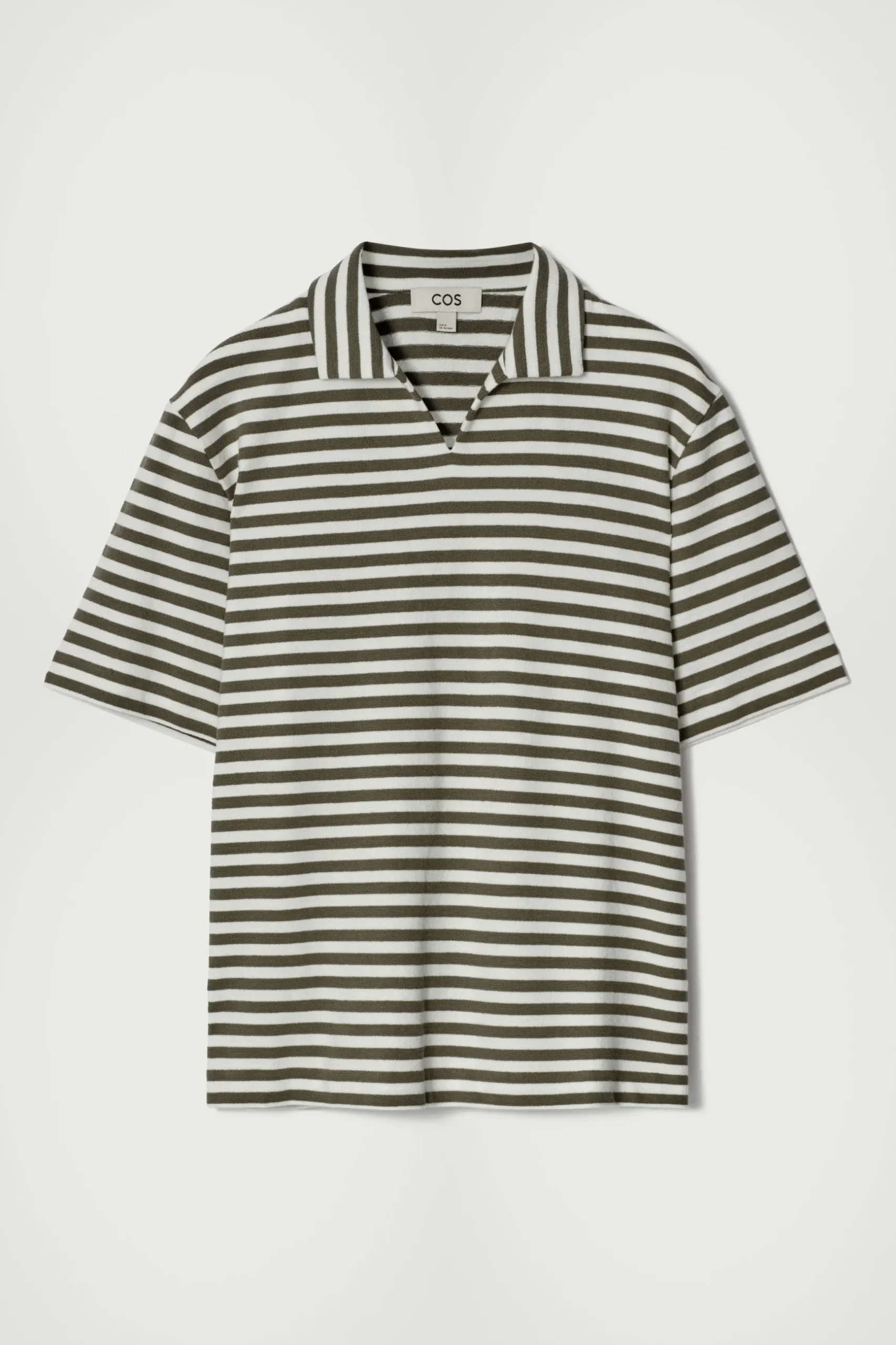 Fashion COS BAWEŁNIANA KOSZULKA POLO W PASKI