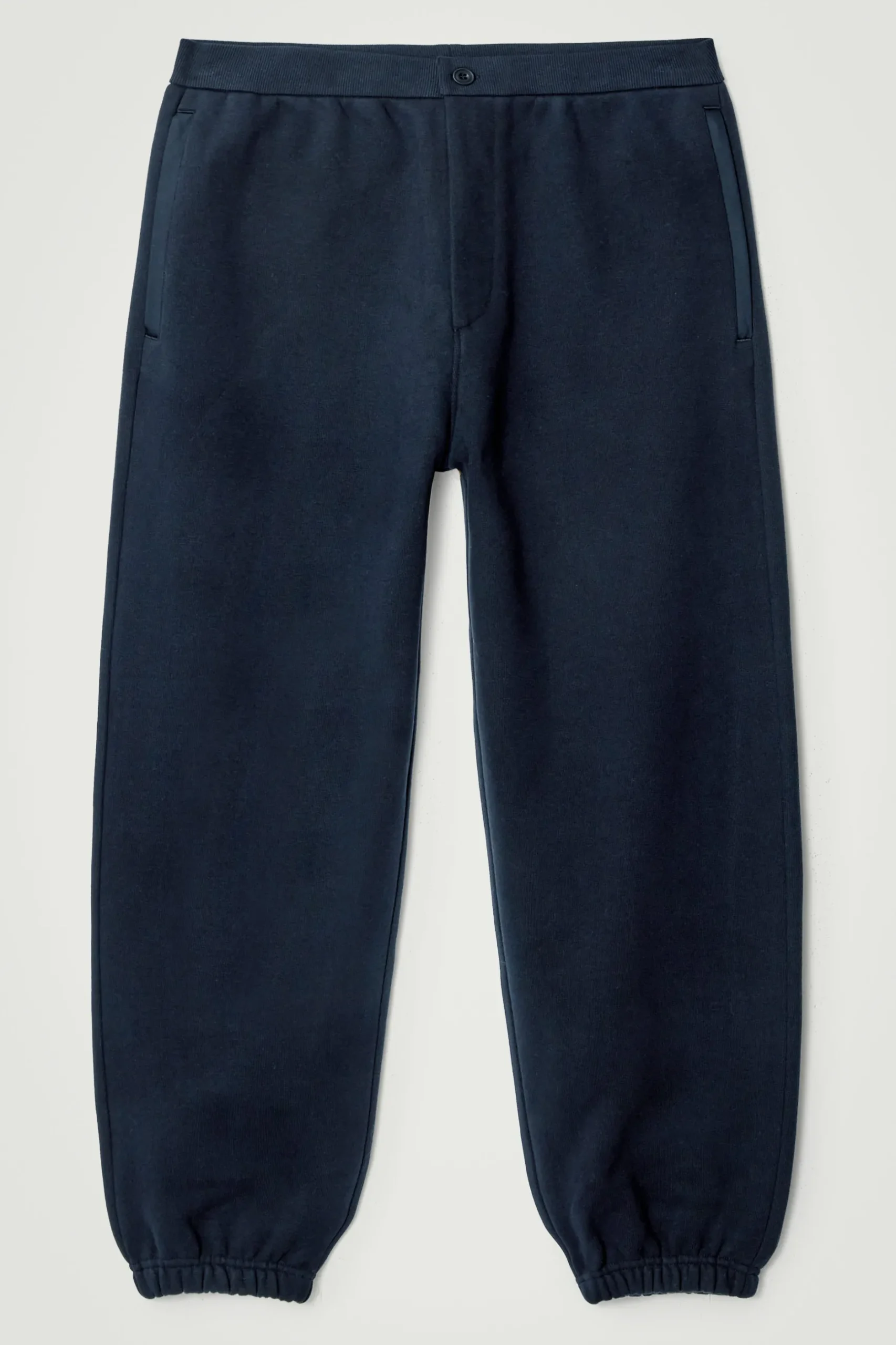 New COS BAWEŁNIANE SPODNIE DRESOWE TYPU JOGGER Granatowy