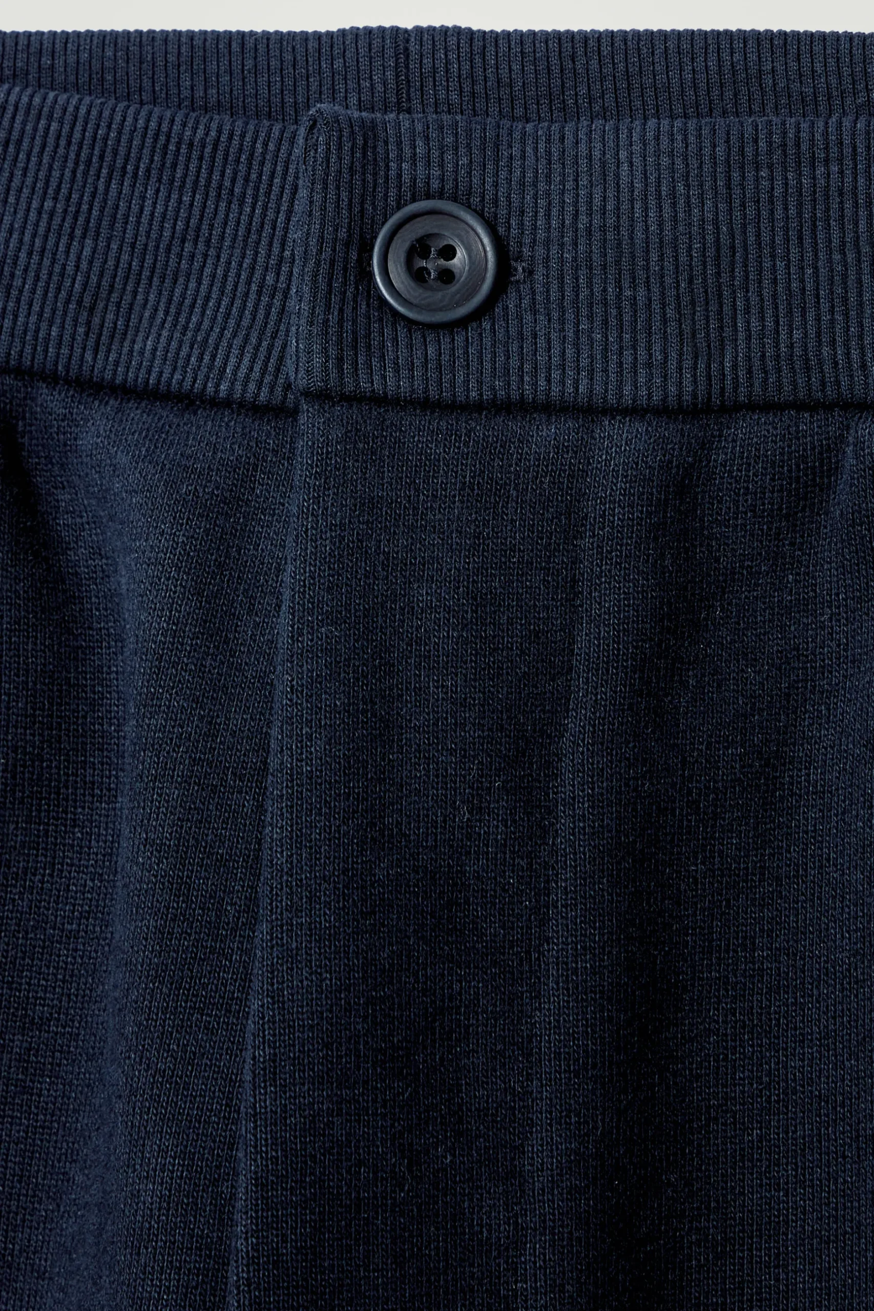New COS BAWEŁNIANE SPODNIE DRESOWE TYPU JOGGER Granatowy