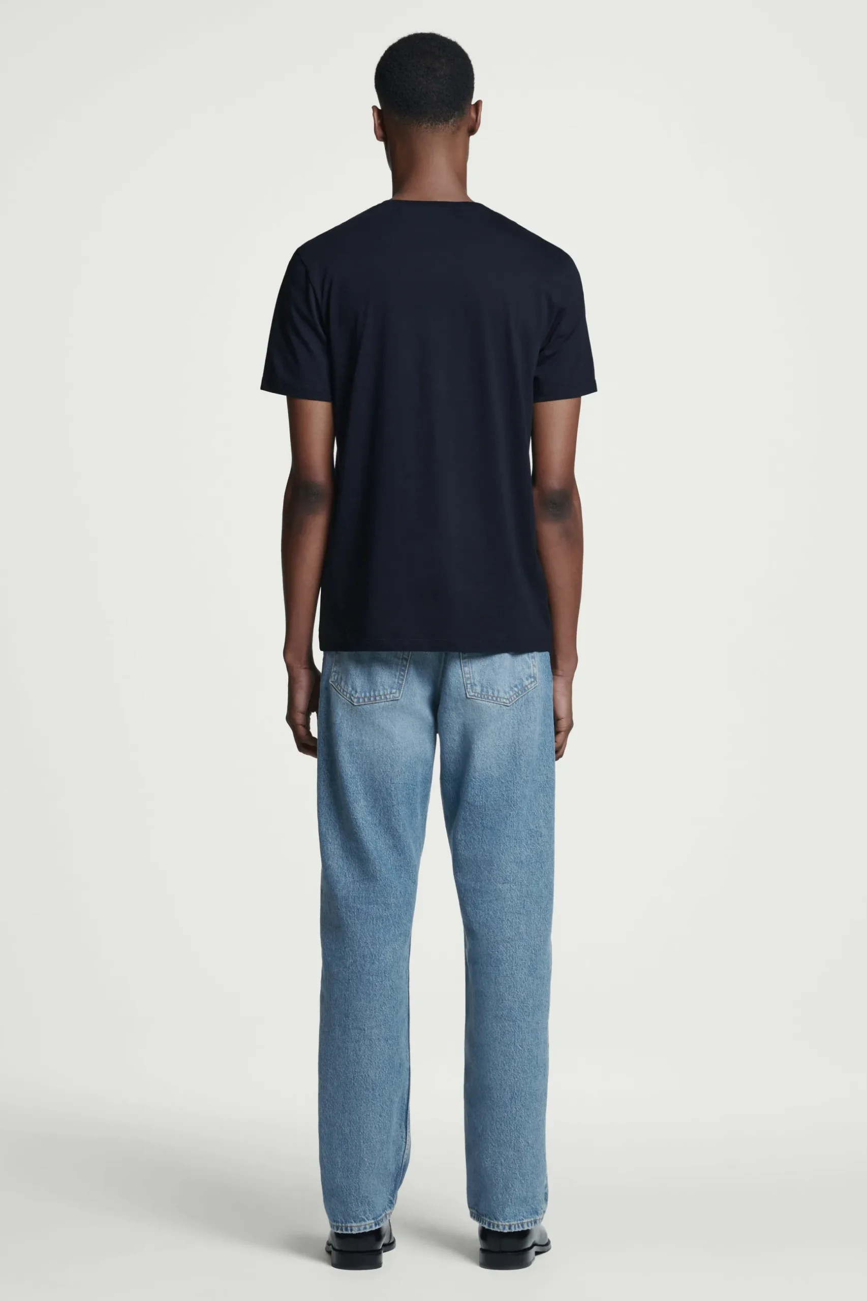 Clearance COS BAWEŁNIANY T-SHIRT – REGULAR FIT Granatowy