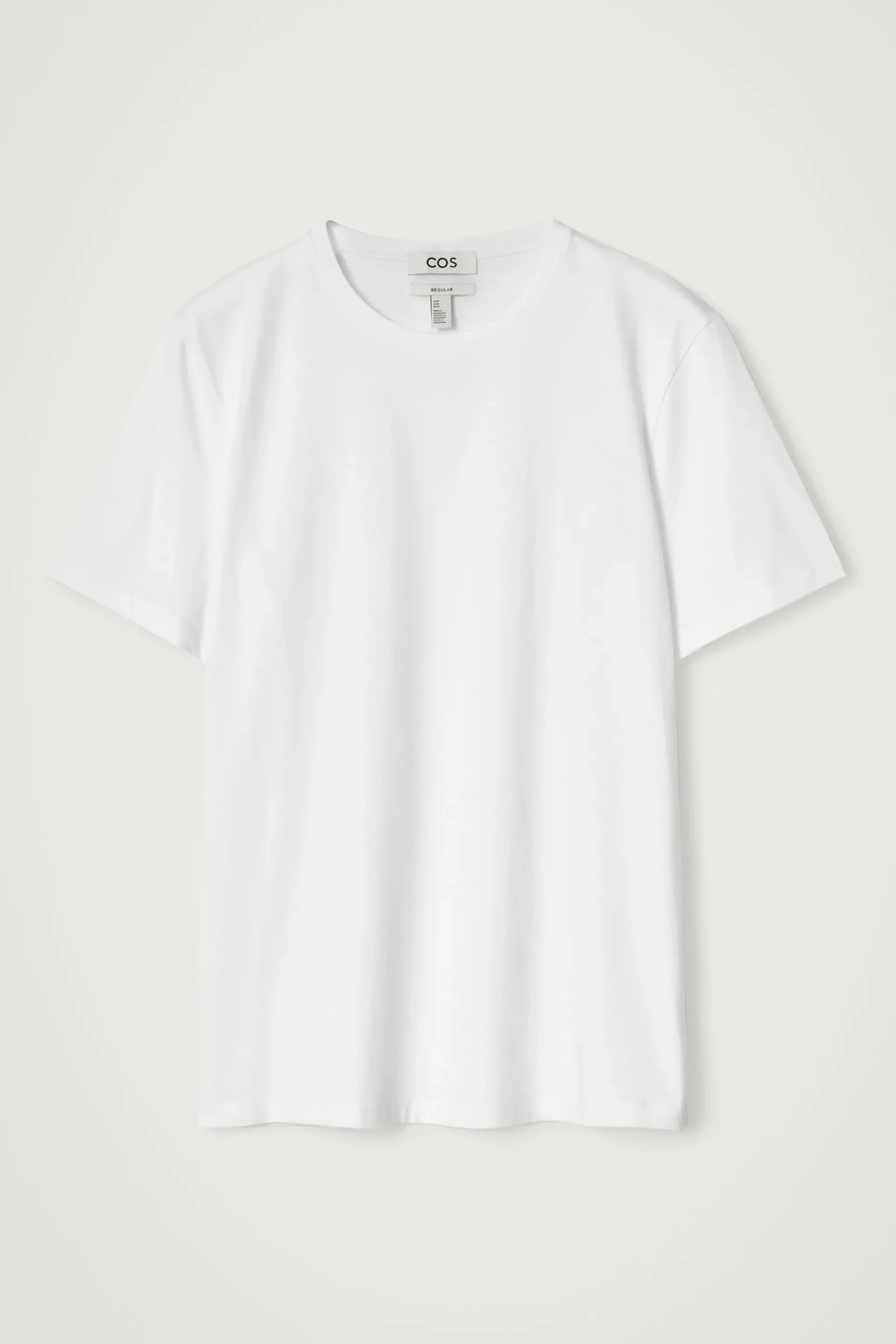 Online COS BAWEŁNIANY T-SHIRT – REGULAR FIT Biały