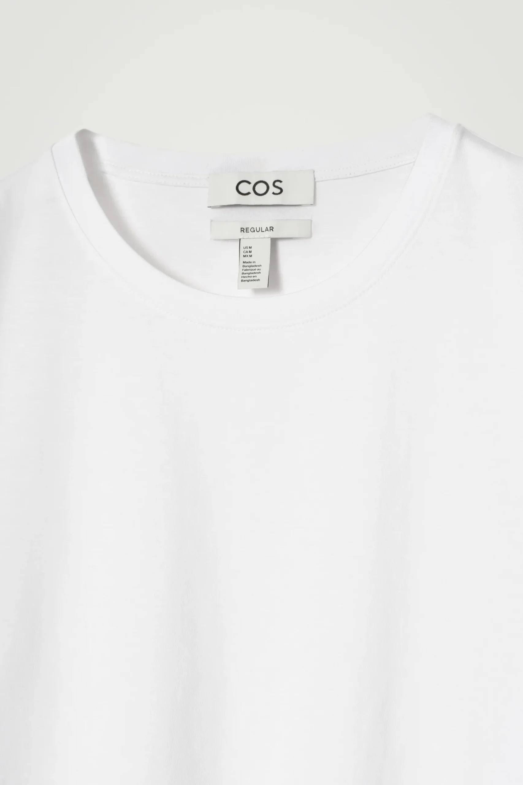 Online COS BAWEŁNIANY T-SHIRT – REGULAR FIT Biały