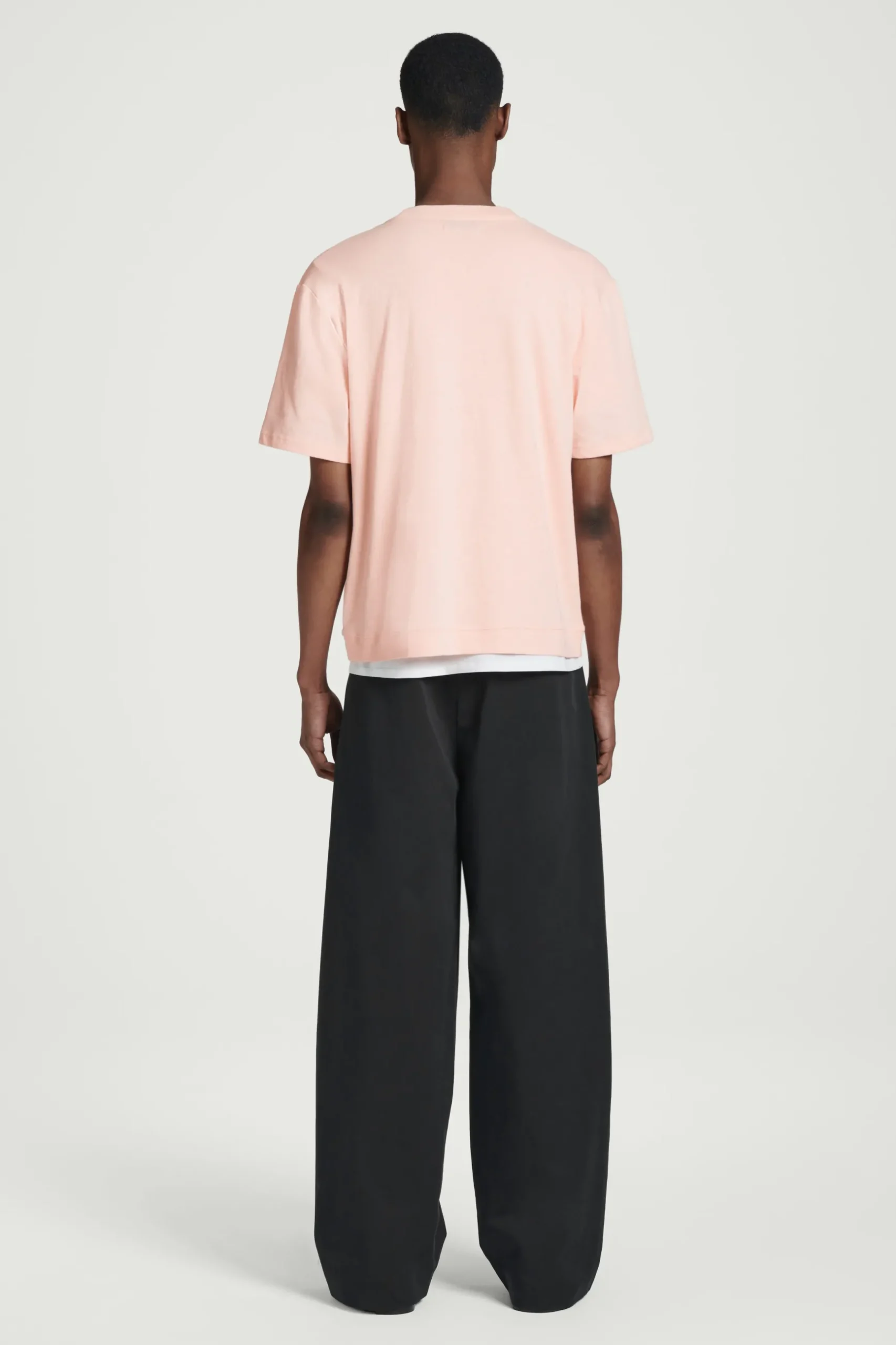 Best COS BAWEŁNIANY T-SHIRT – RELAXED FIT Morelowy