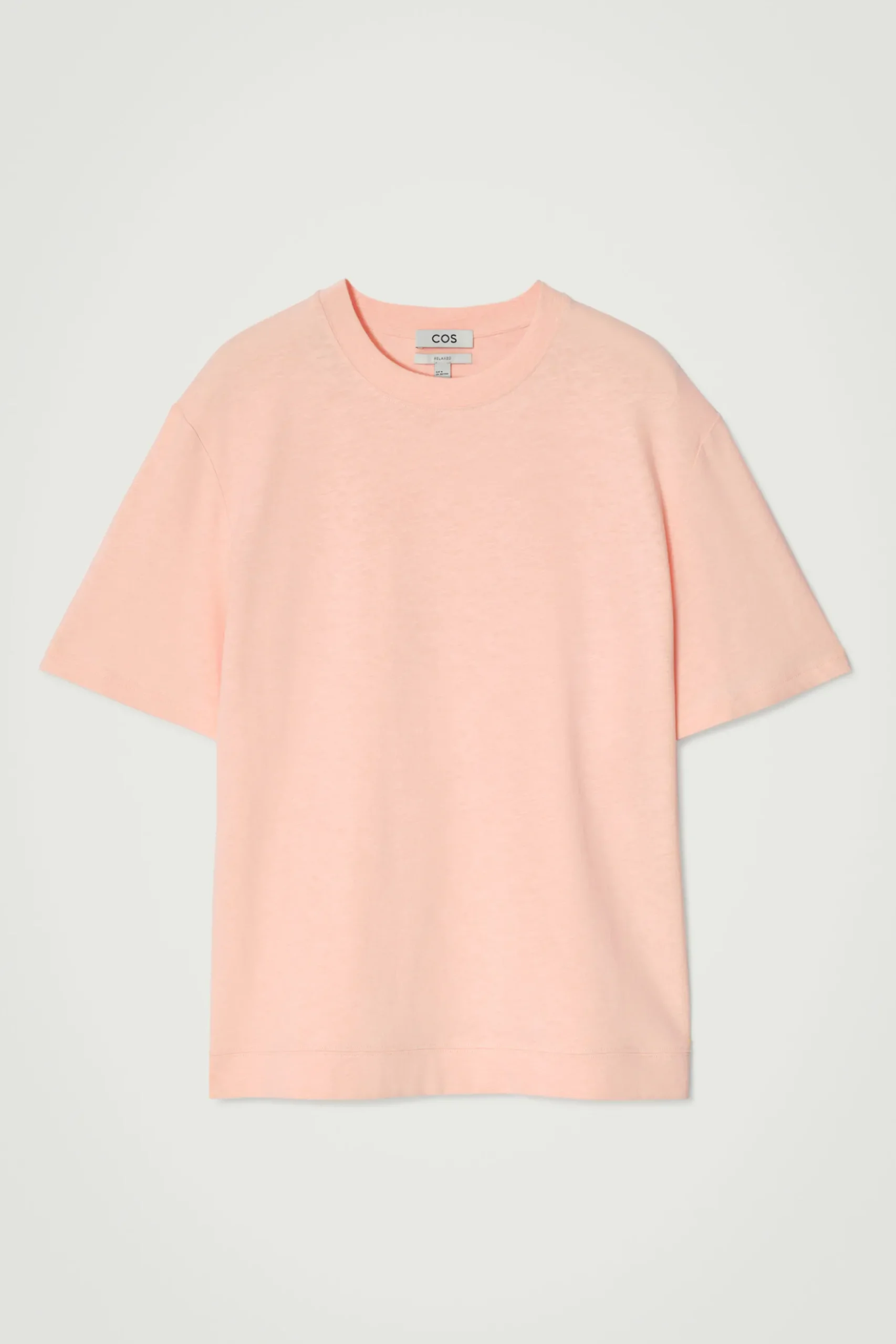 Best COS BAWEŁNIANY T-SHIRT – RELAXED FIT Morelowy