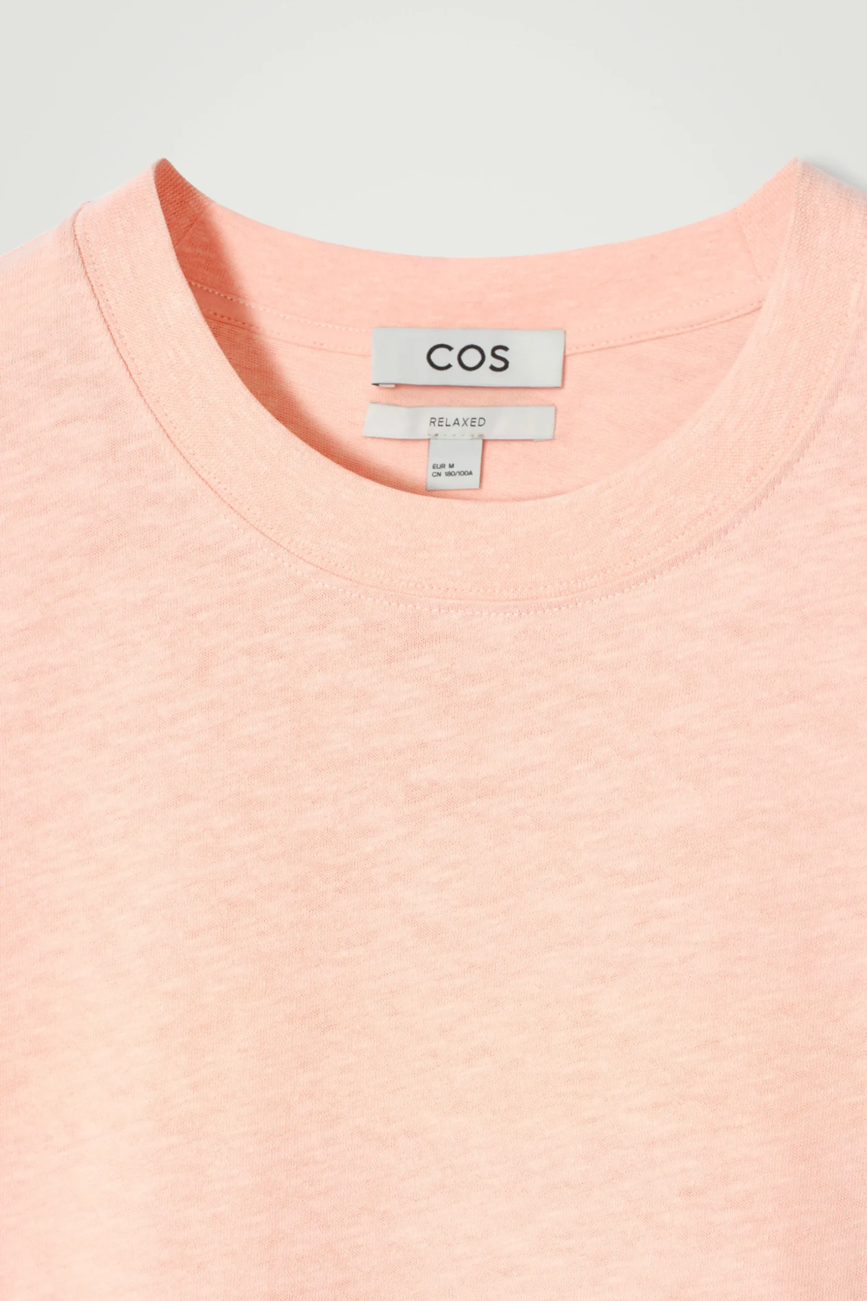 Best COS BAWEŁNIANY T-SHIRT – RELAXED FIT Morelowy