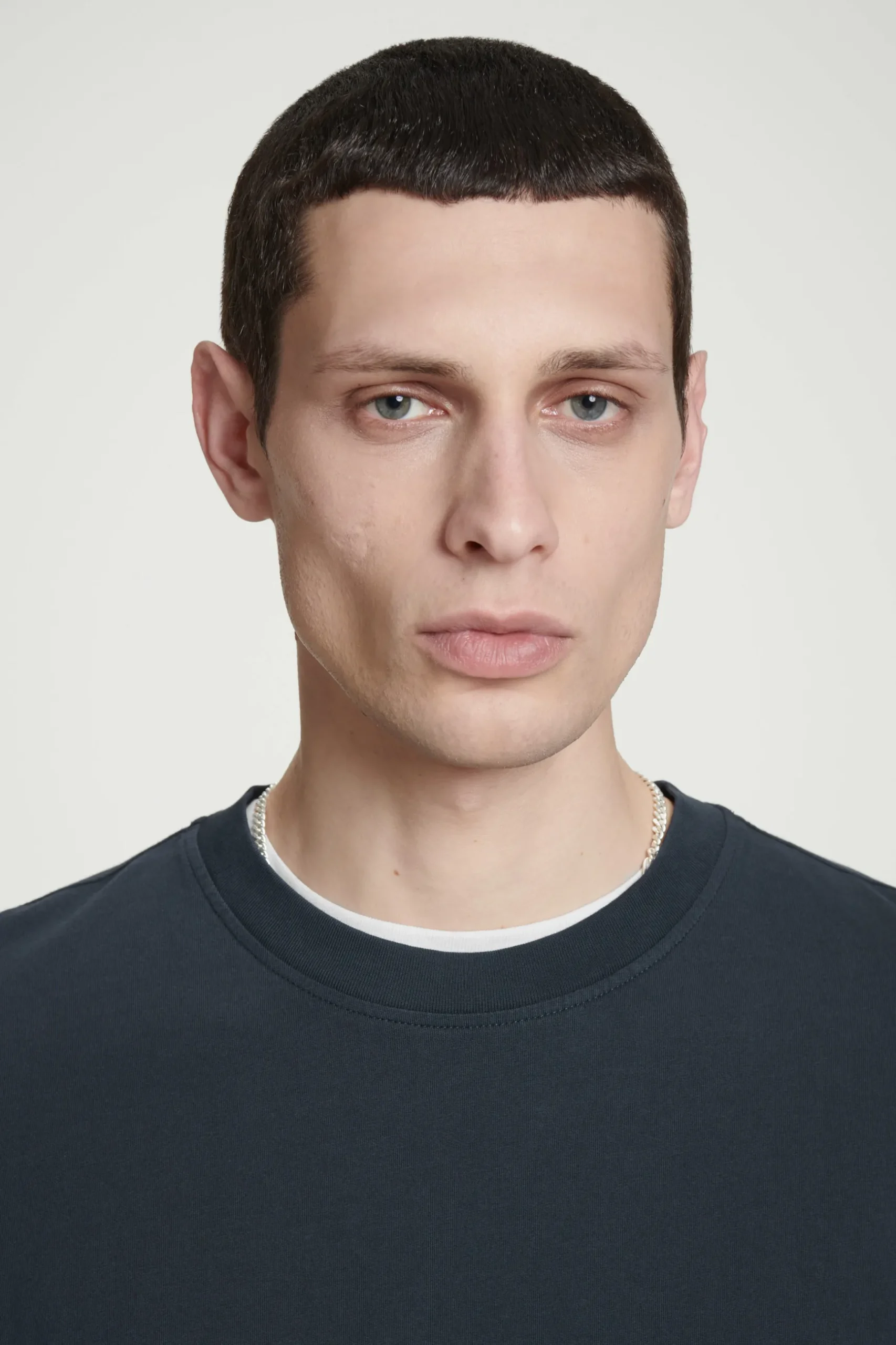 Best COS BAWEŁNIANY T-SHIRT OVERSIZE Granatowy
